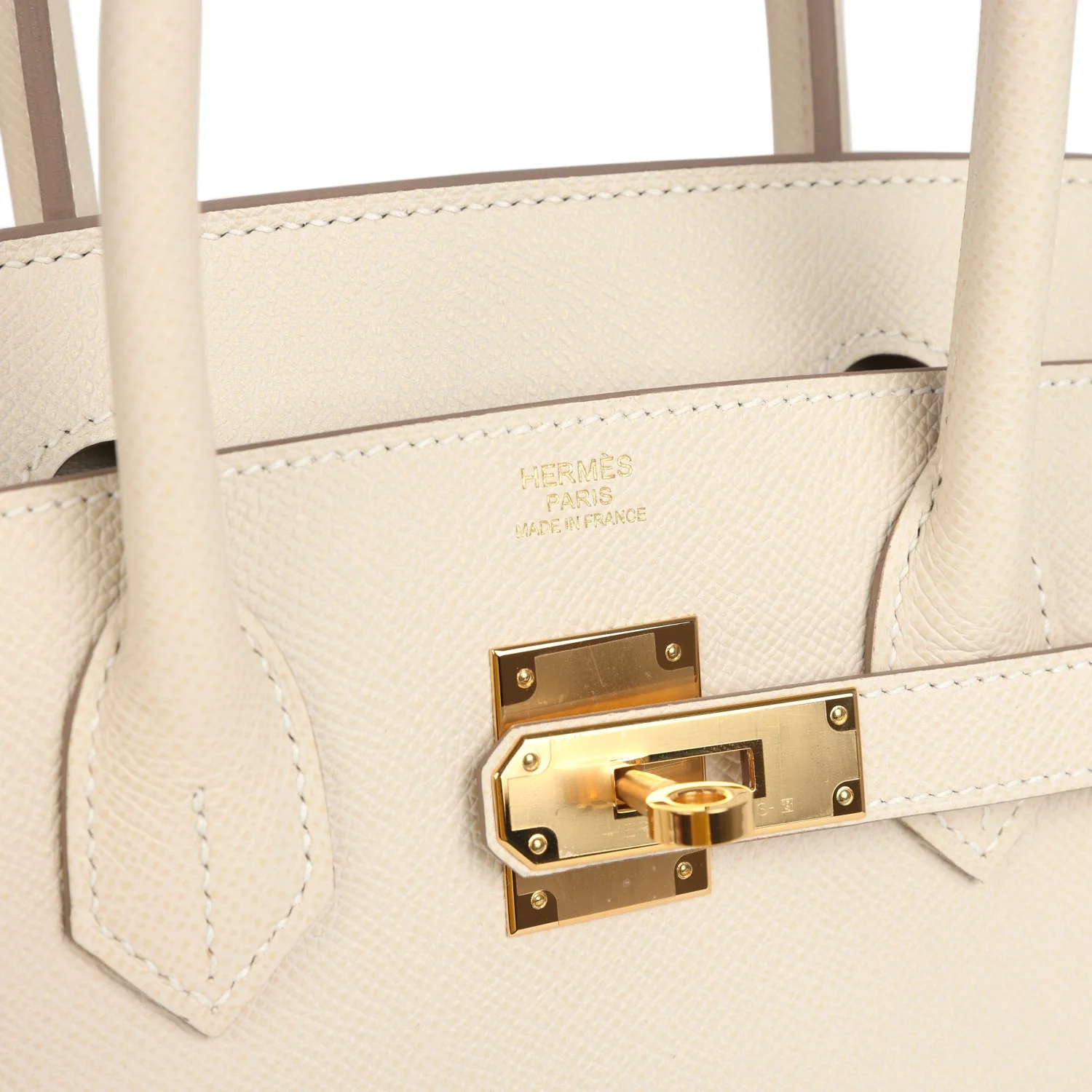 Pre-owned Hermes Birkin 30 Craie Epsom Gold Hardware