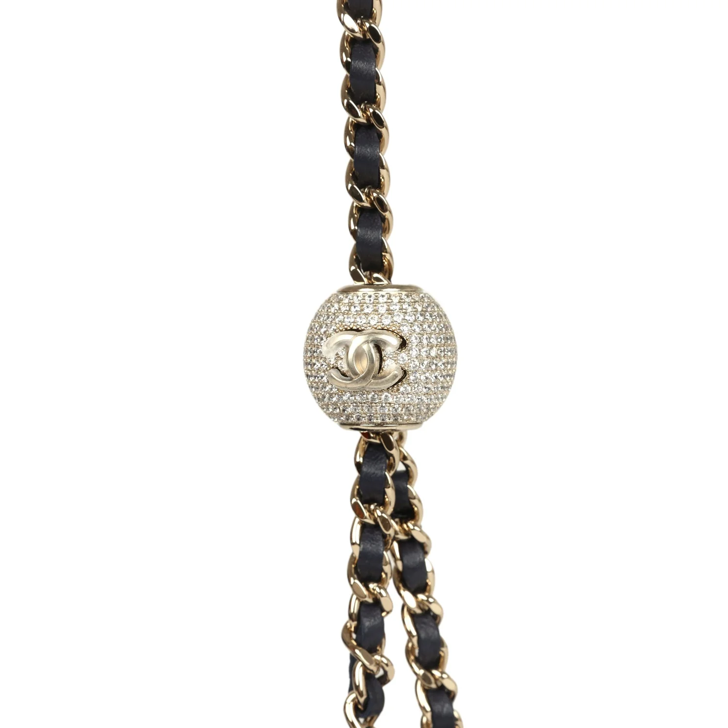 Chanel Small Crystal Pearl Crush Vanity Case Gris Fonce Velvet Light Gold Hardware