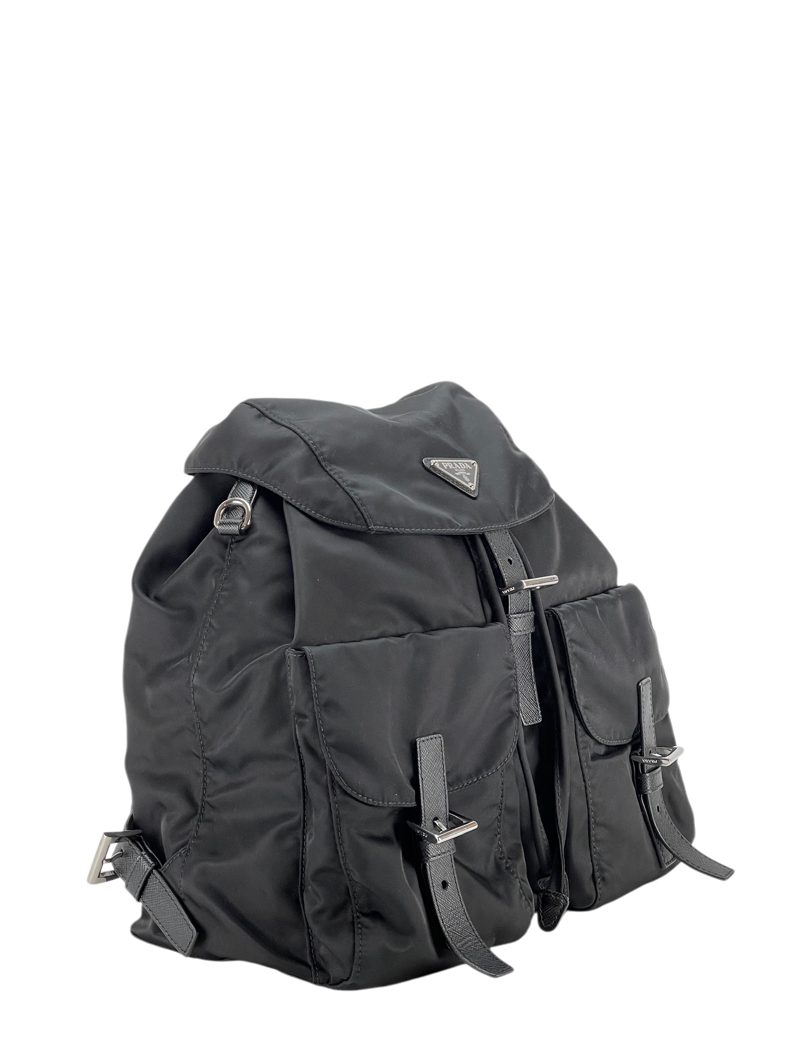 PRADA - Black Re-Nylon Backbag Medium