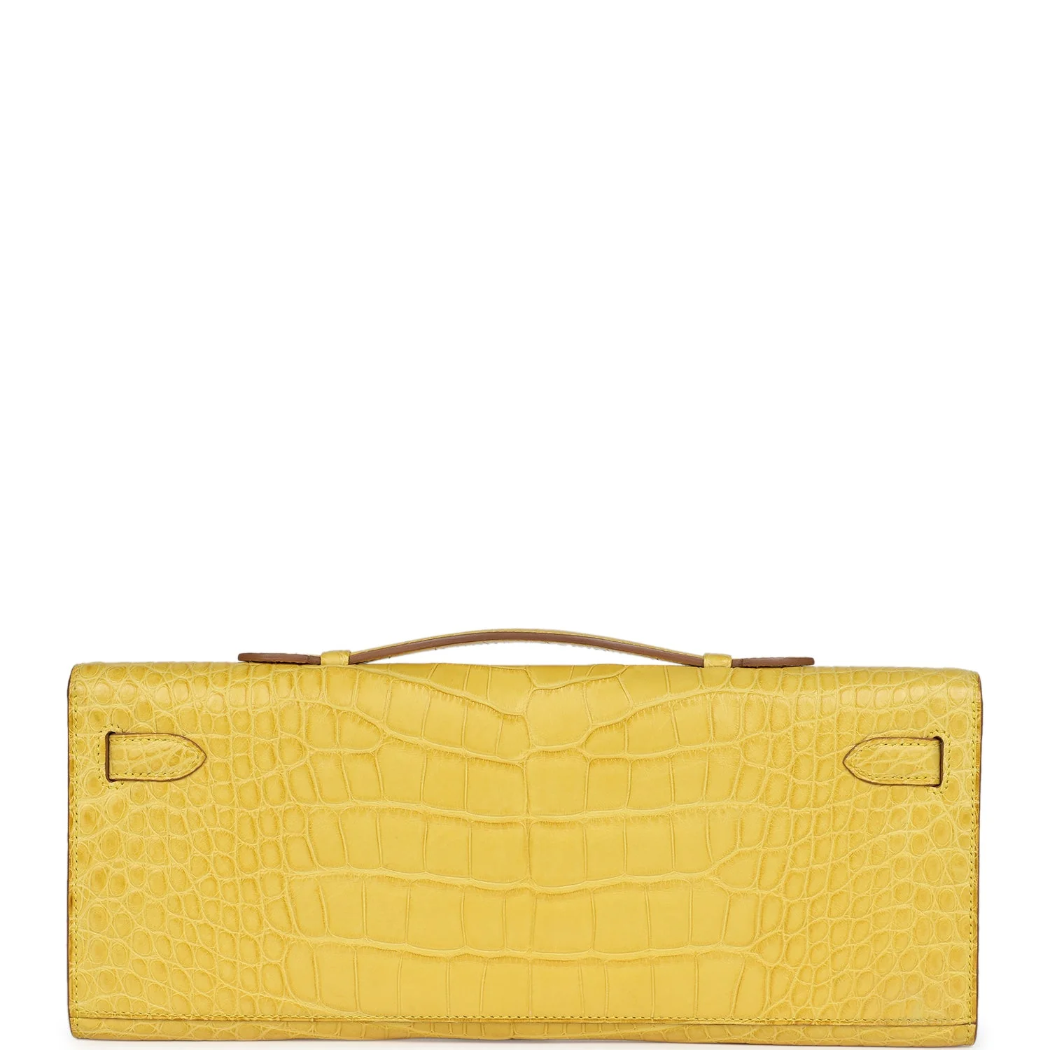 Hermes Kelly Cut Mimosa Matte Alligator Palladium Hardware