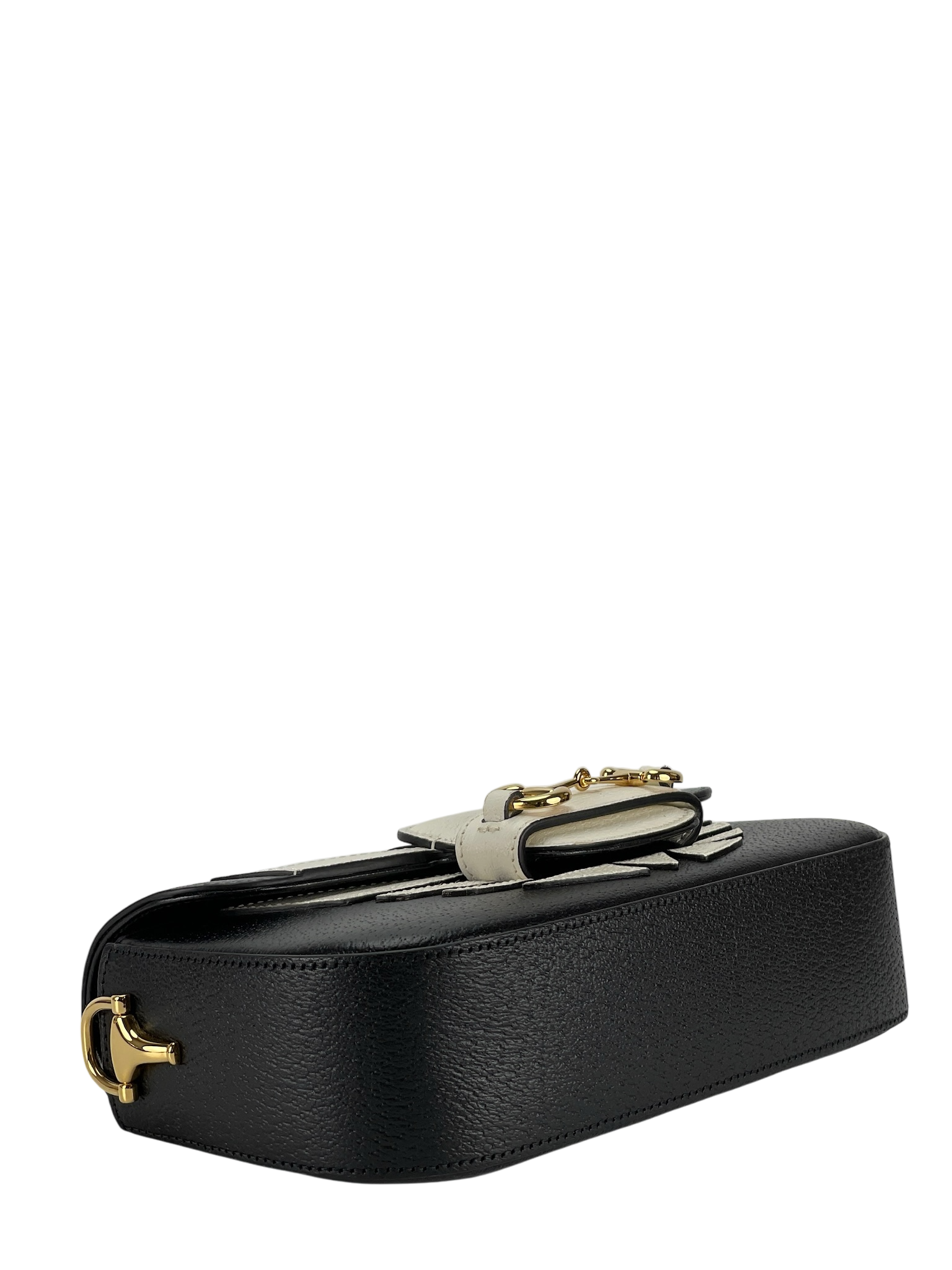 GUCCI - Gucci x Adidas Horsebit 1955 Shoulder Bag Black White Calfskin