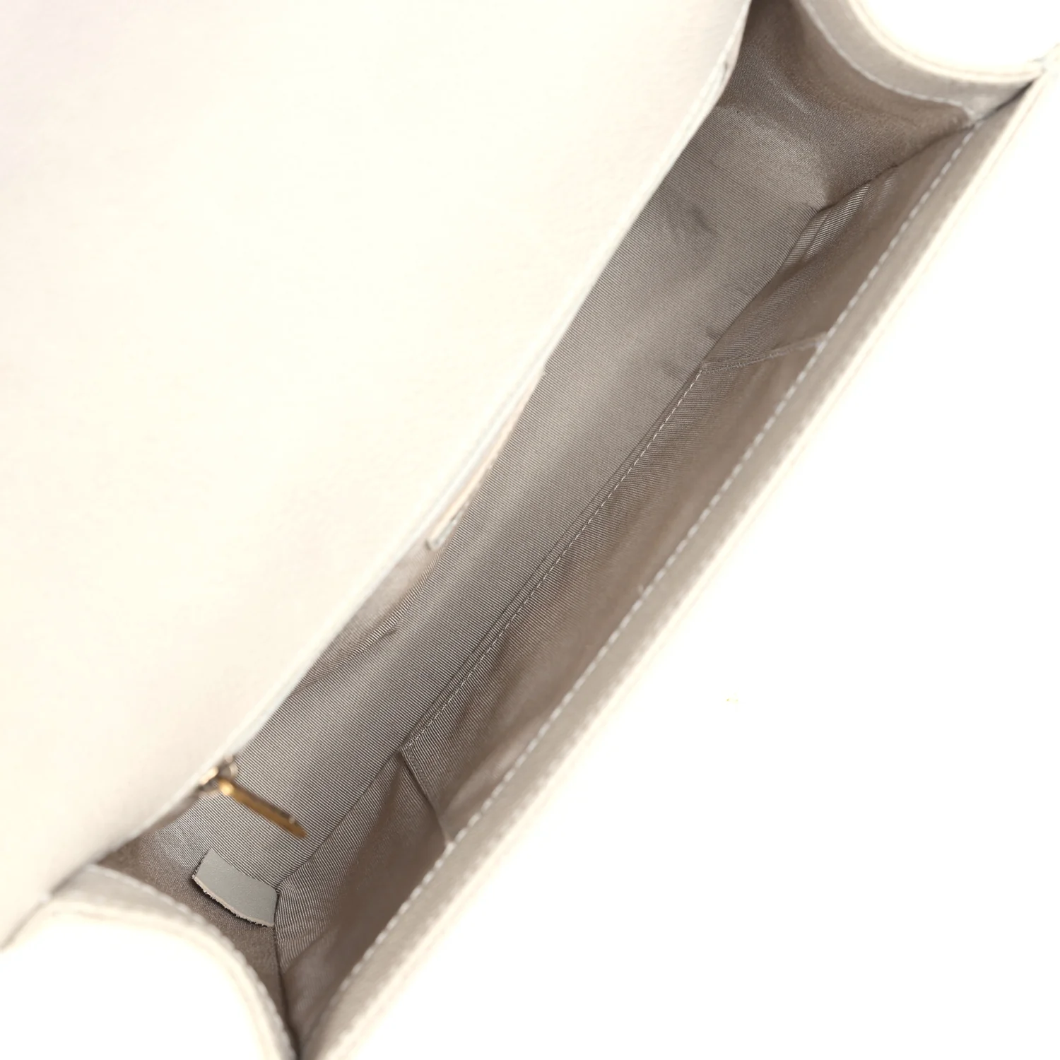 Pre-owned Chanel New Medium Boy Bag Grey Caviar Antique Gold Hardware