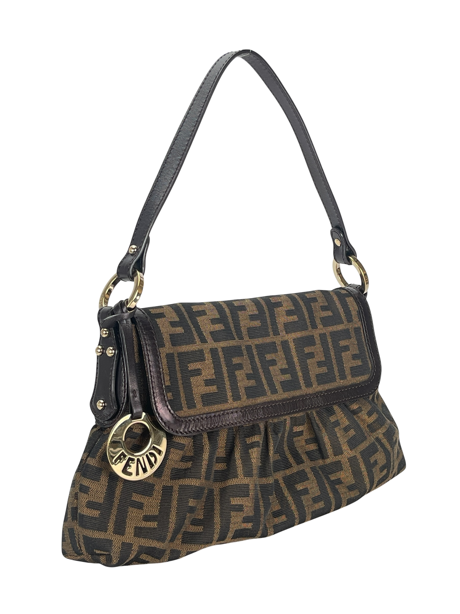 FENDI - Zucca Canvas Chef Shoulder Bag Tobacco