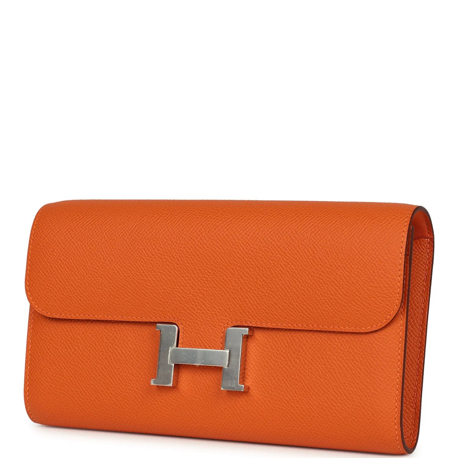 Hermes Constance Wallet To Go Orange Epsom Palladium Hardware
