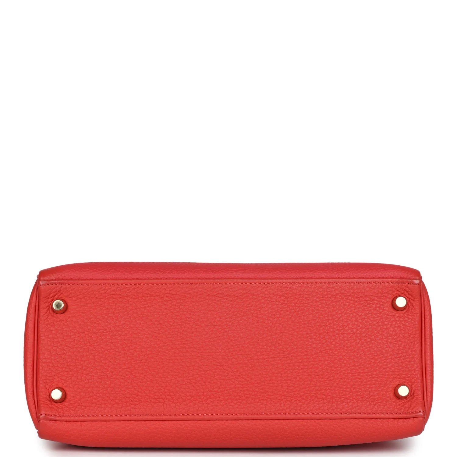 Pre-owned Hermes Kelly Retourne 28 Rouge Pivoine Togo Gold Hardware