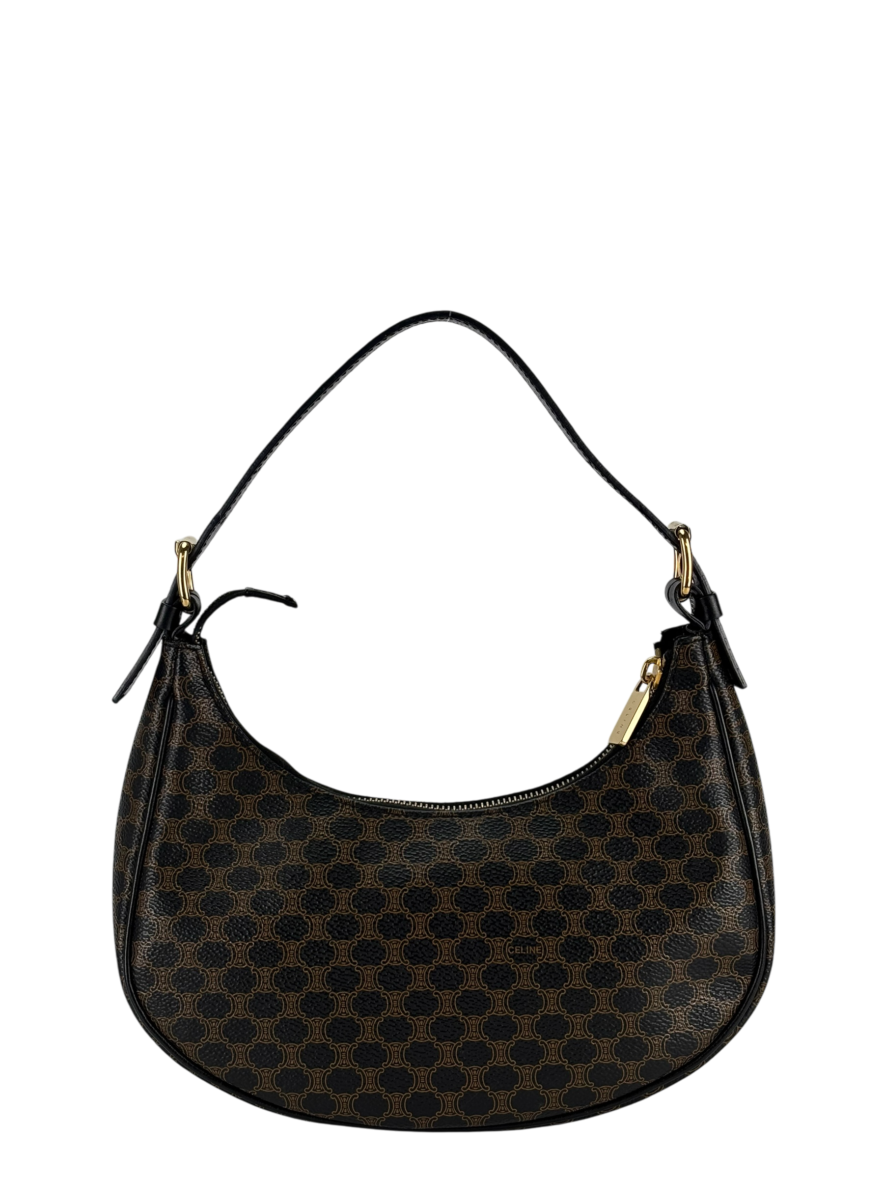 CELINE - Ava Bag In Triomphe Canvas and Calfskin Black