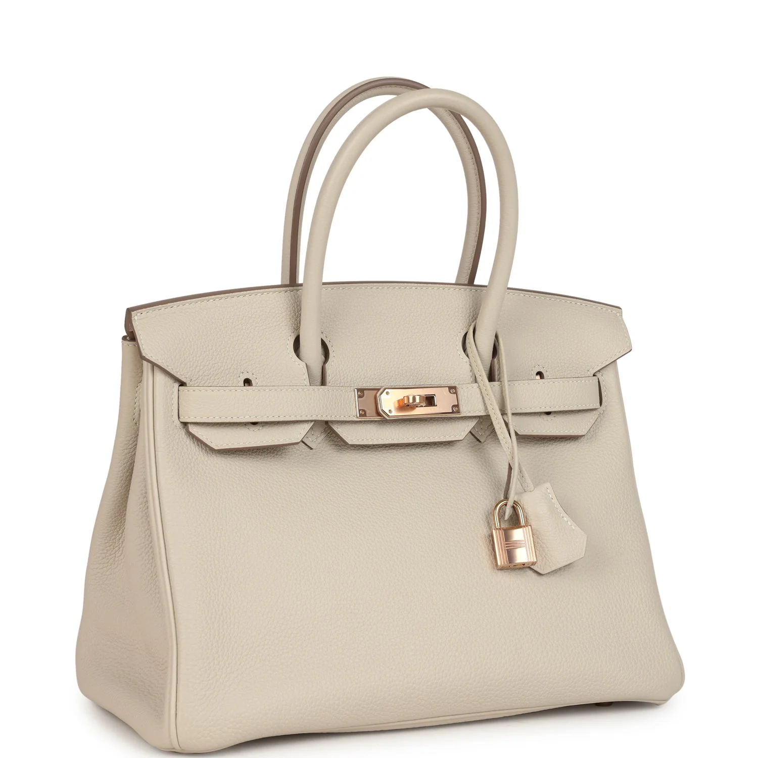 Hermes Birkin 30 Craie Togo Rose Gold Hardware