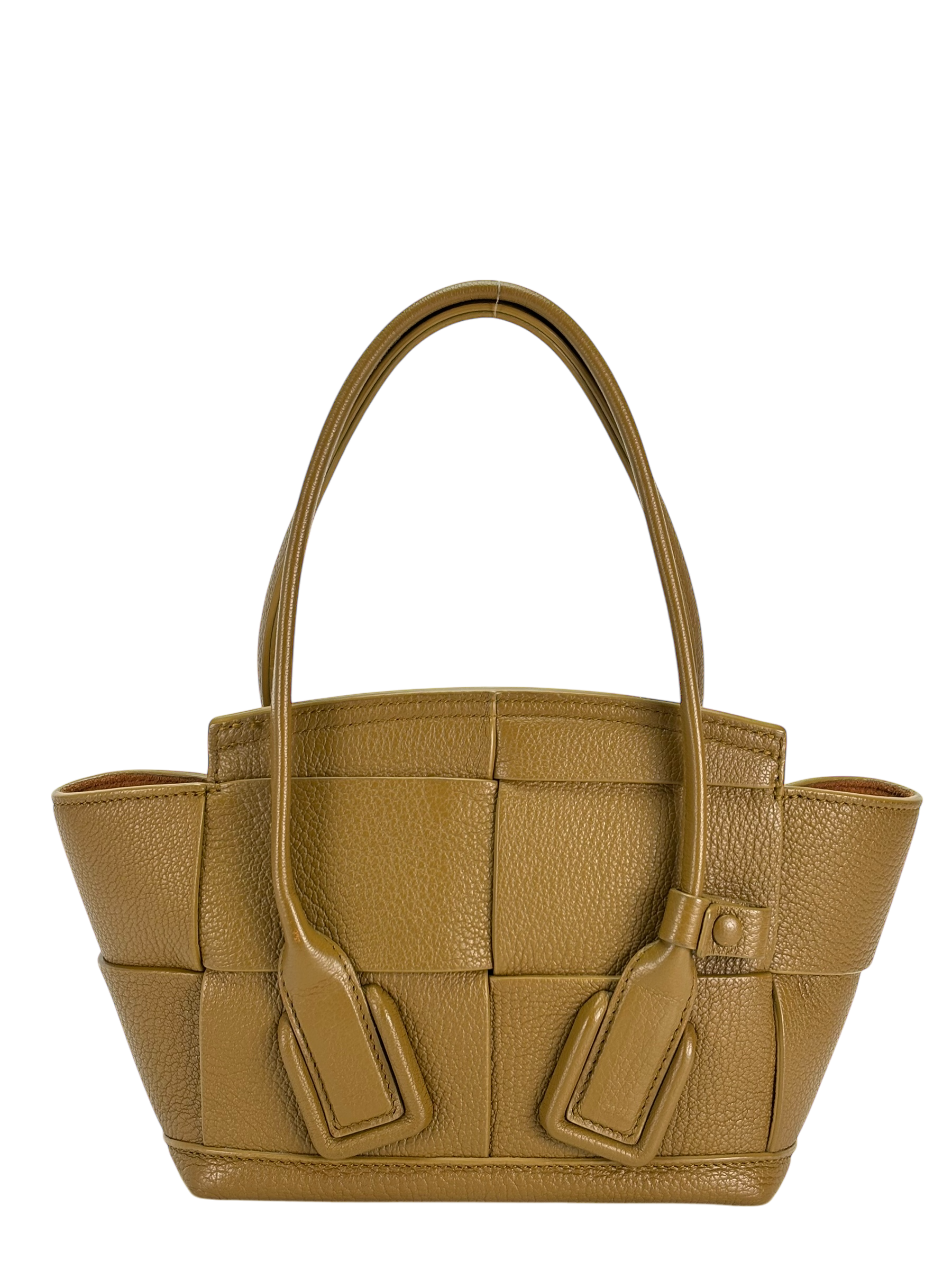 BOTTEGA VENETA -  Beige Maxi Intrecciato Mini Arco 2Way Tote Shoulder Bag