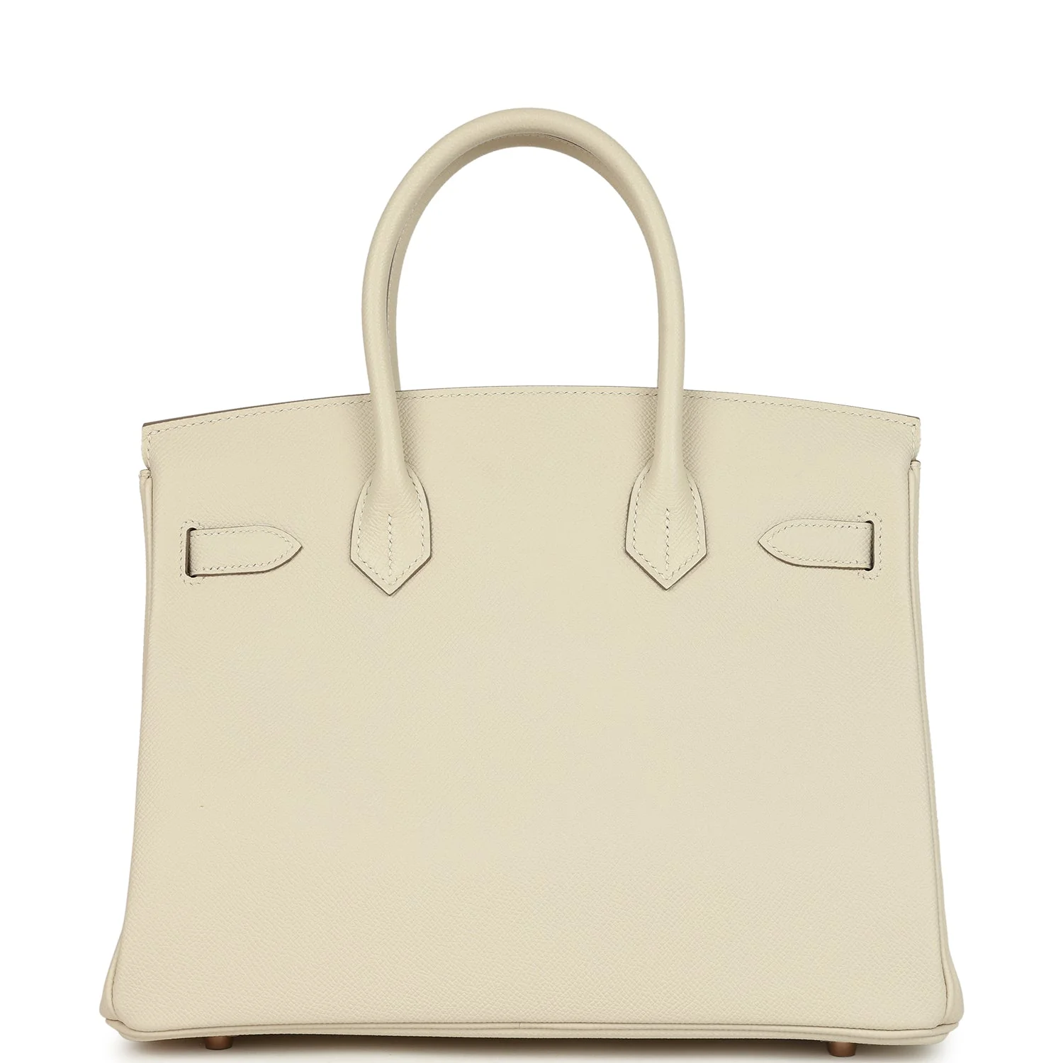 Pre-owned Hermes Birkin 30 Craie Epsom Rose Gold Hardware