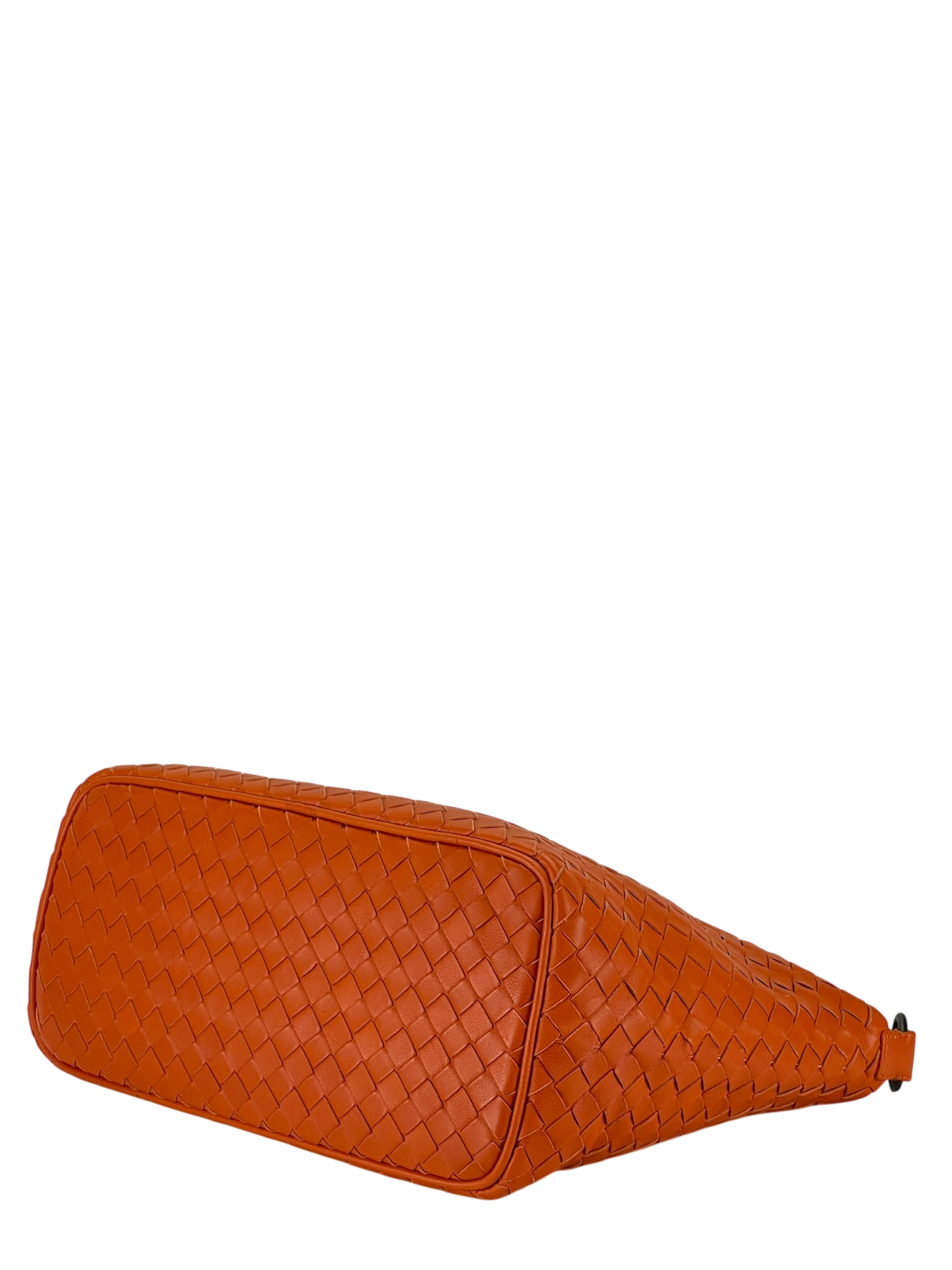 BOTTEGA VENETA - Zip Hobo Intrecciato Nappa Orange Calfskin