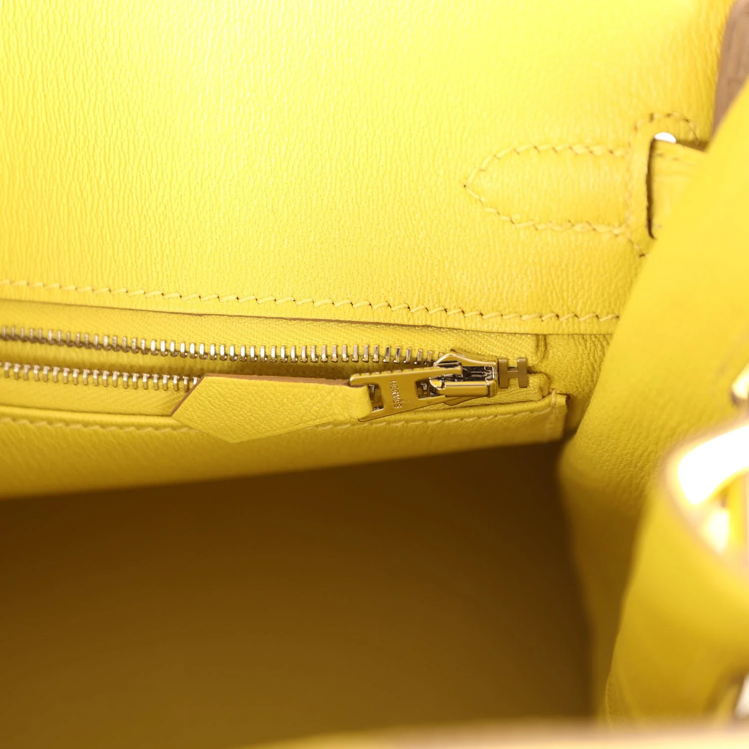 Pre-owned Hermes Birkin 25 Lime Matte Alligator Palladium Hardware