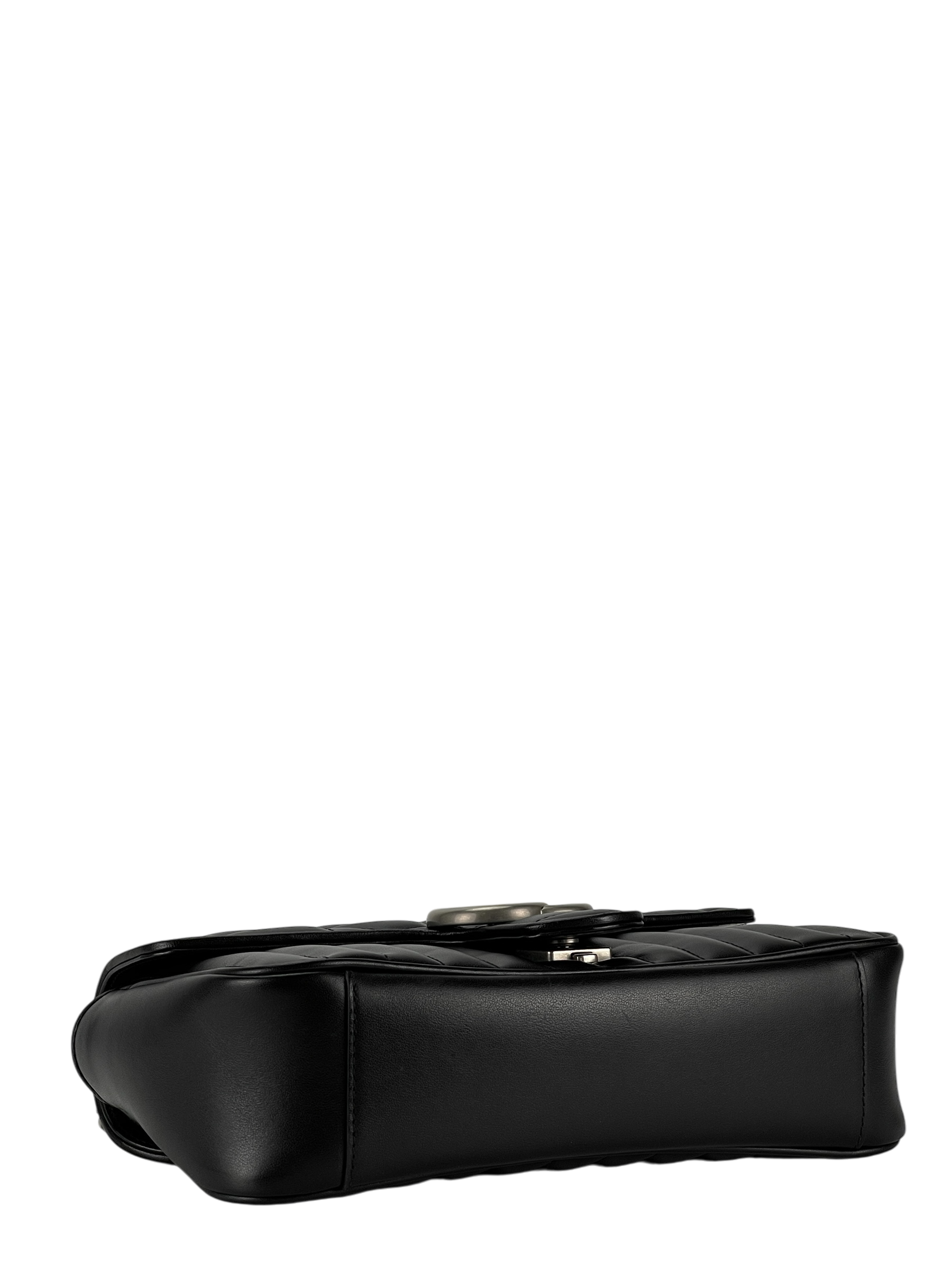 GUCCI - Black GG Marmont Matelasse Shoulder Bag