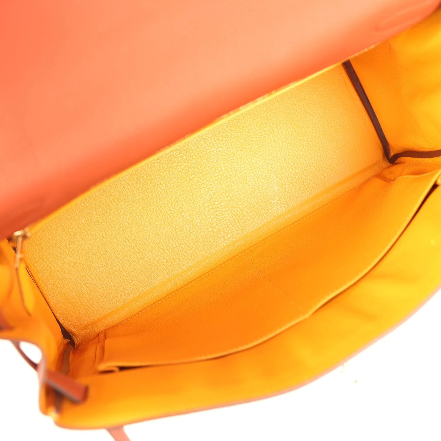 Pre-owned Hermes Special Order (HSS) Kelly Retourne 32 Cuivre Verso Togo Gold Hardware