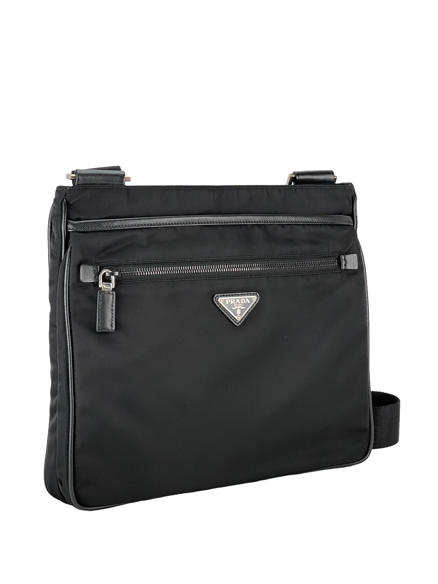 PRADA - Black Nylon Messager Bag