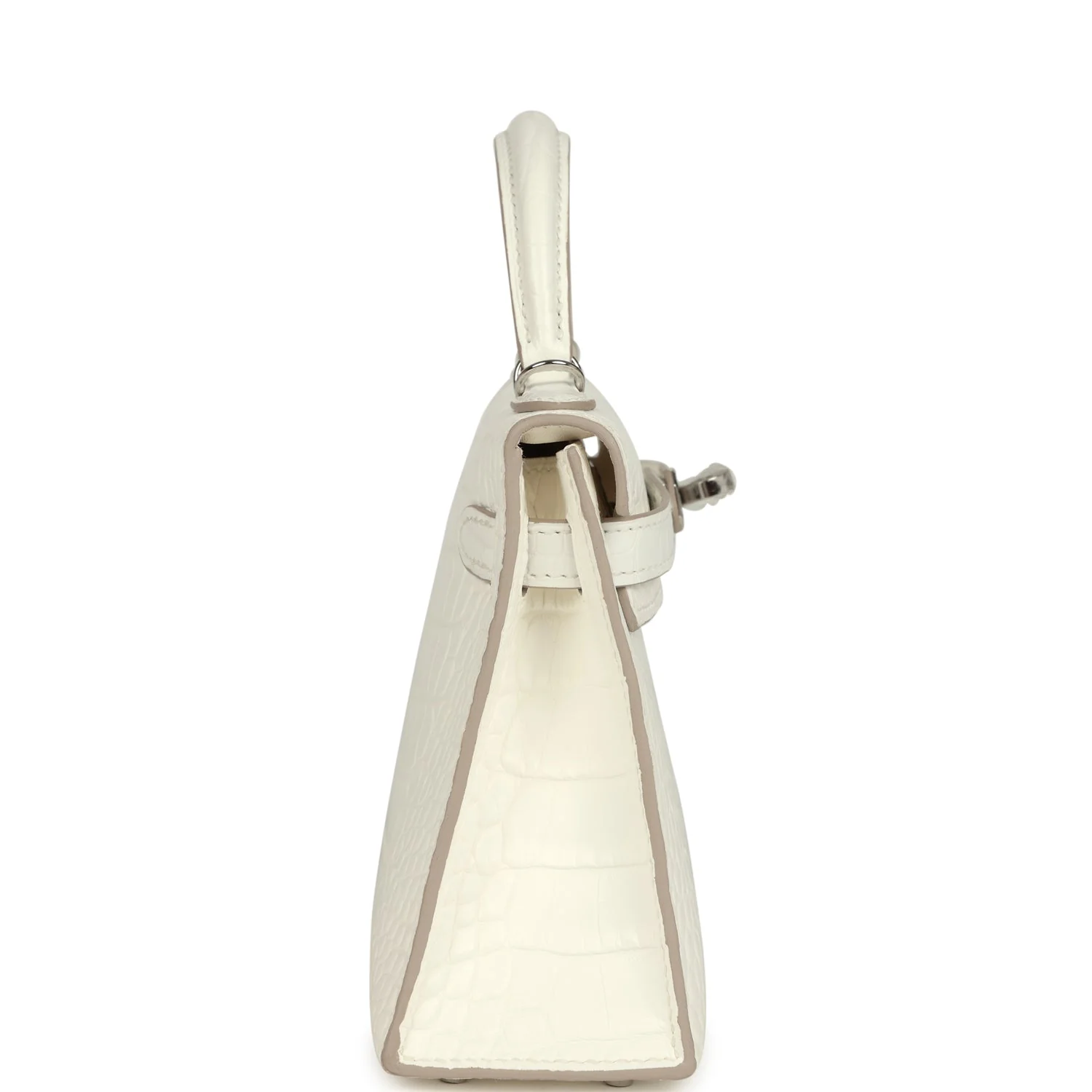 Hermes Kelly Sellier 20 Chantilly Matte Alligator Palladium Hardware