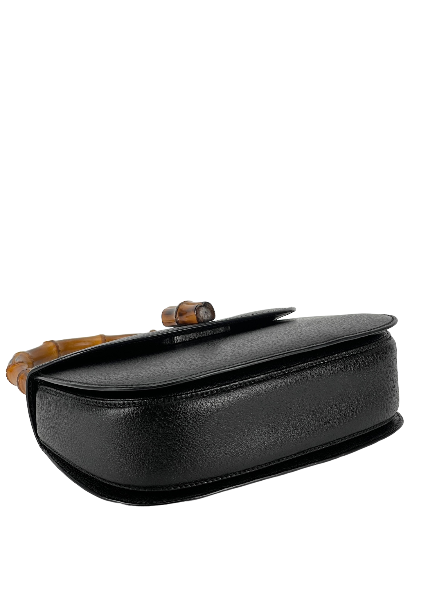 GUCCI - 2way Middle Leather Bamboo Handbag