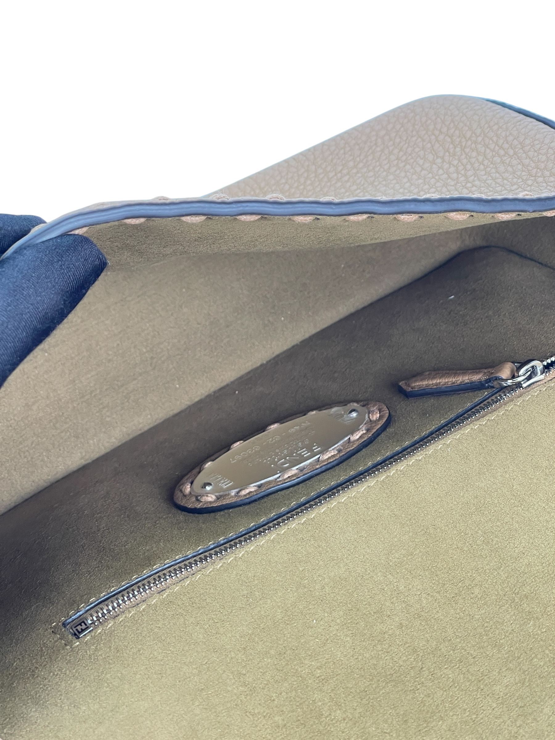 FENDI - Beige Calfskin 2way Selleria Baguette Handbag