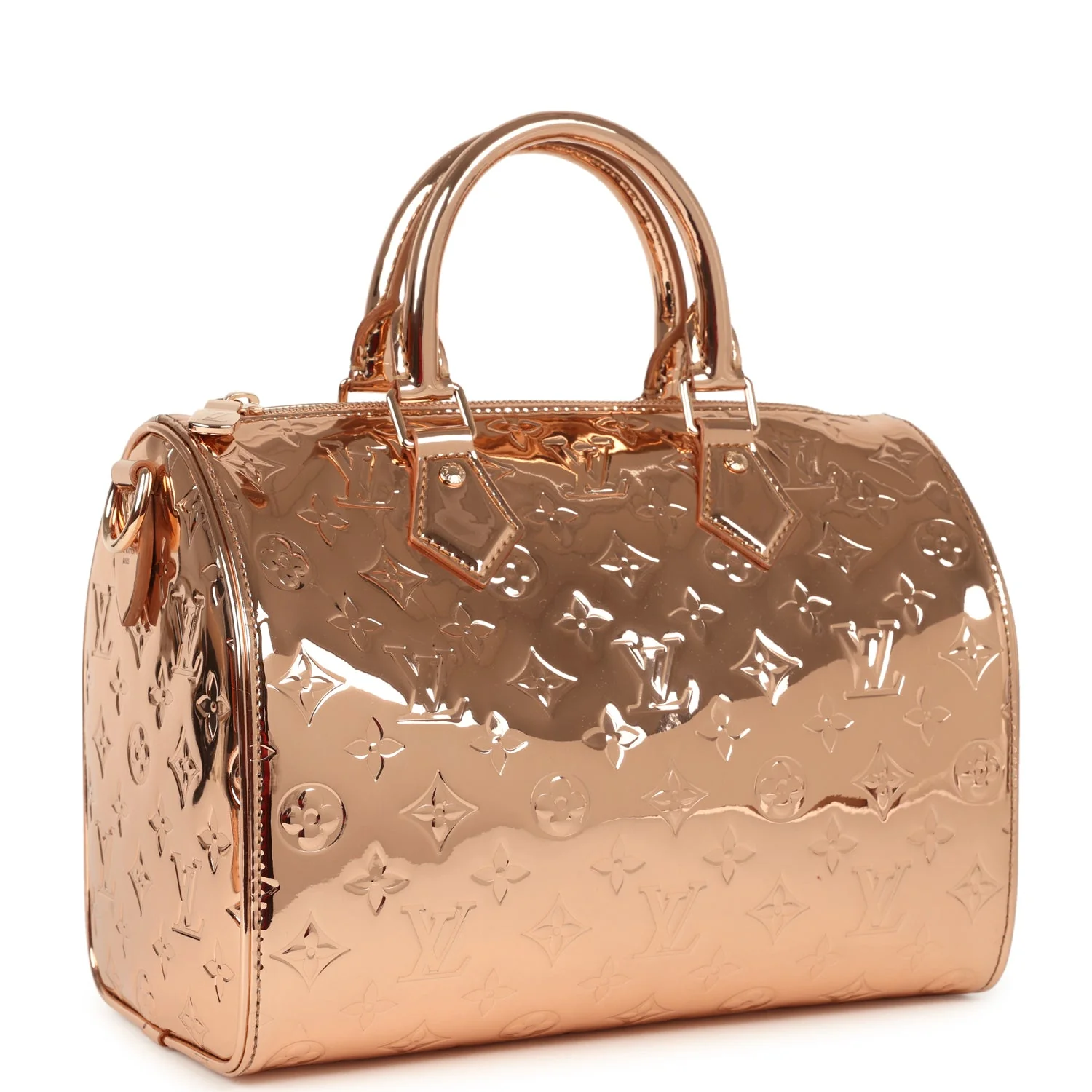 Louis Vuitton Speedy 25 Bandouliere Copper Monogram Miroir Rose Gold Hardware
