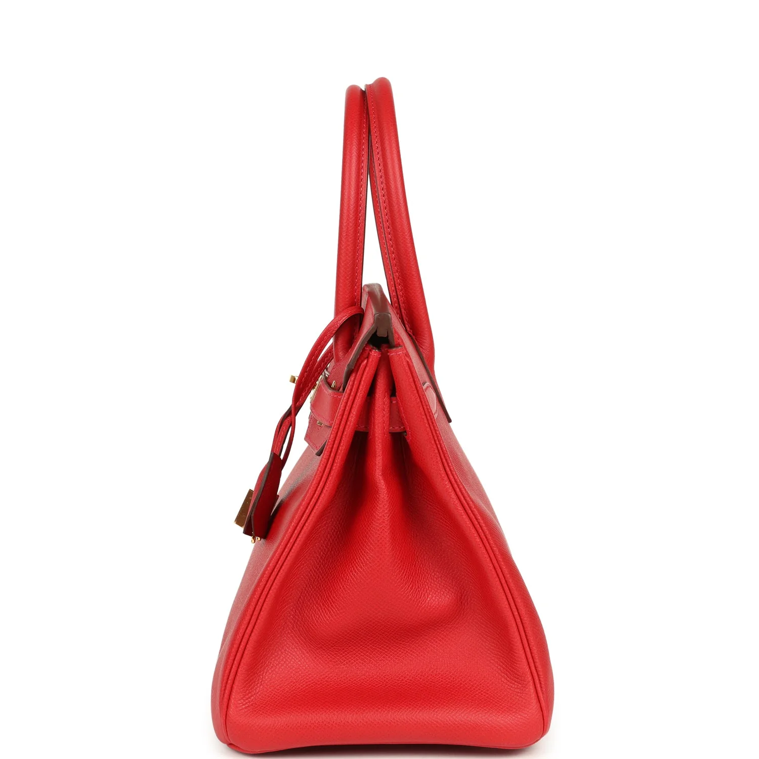 Pre-owned Hermes Birkin 30 Rouge Casaque Epsom Gold Hardware