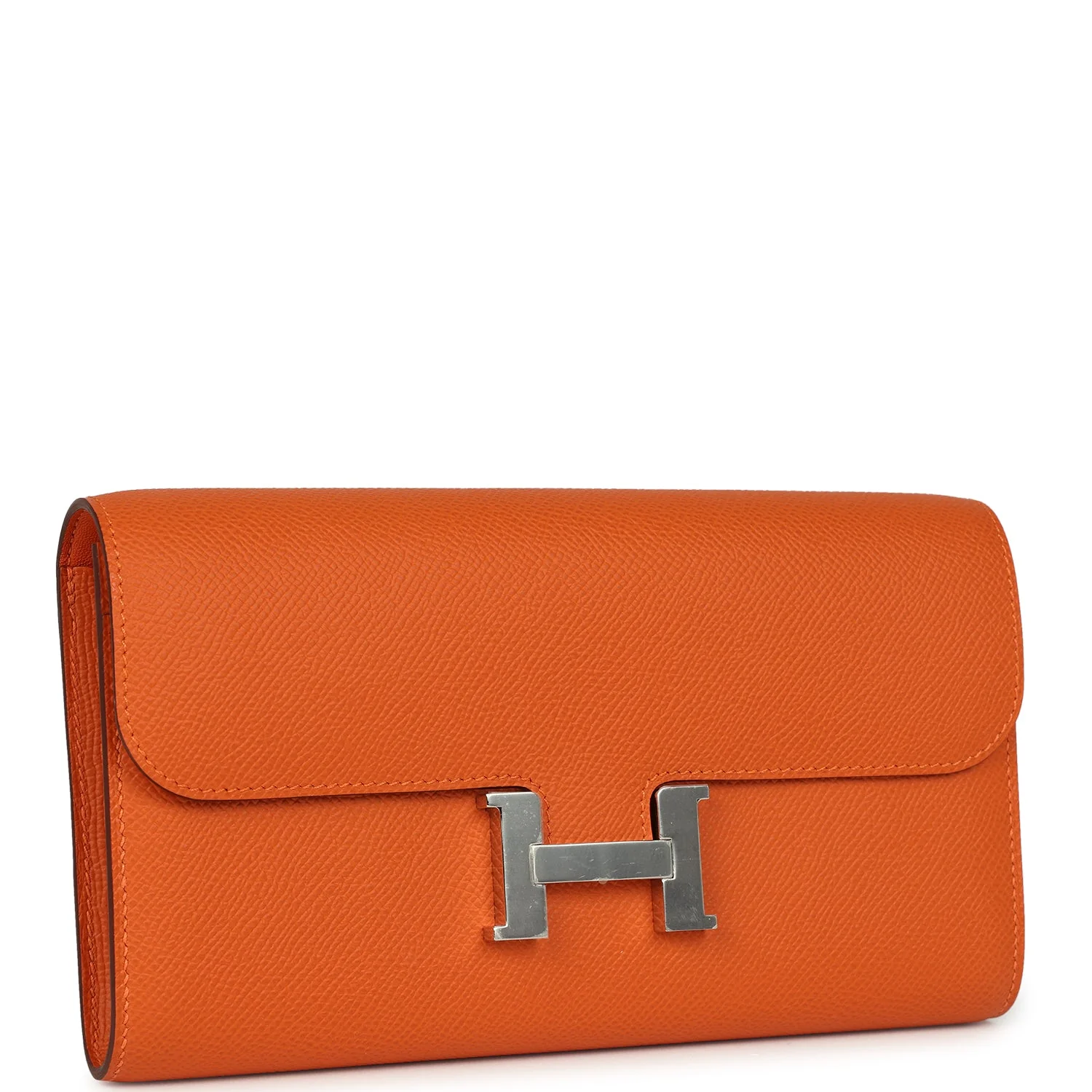 Hermes Constance Wallet To Go Orange Epsom Palladium Hardware