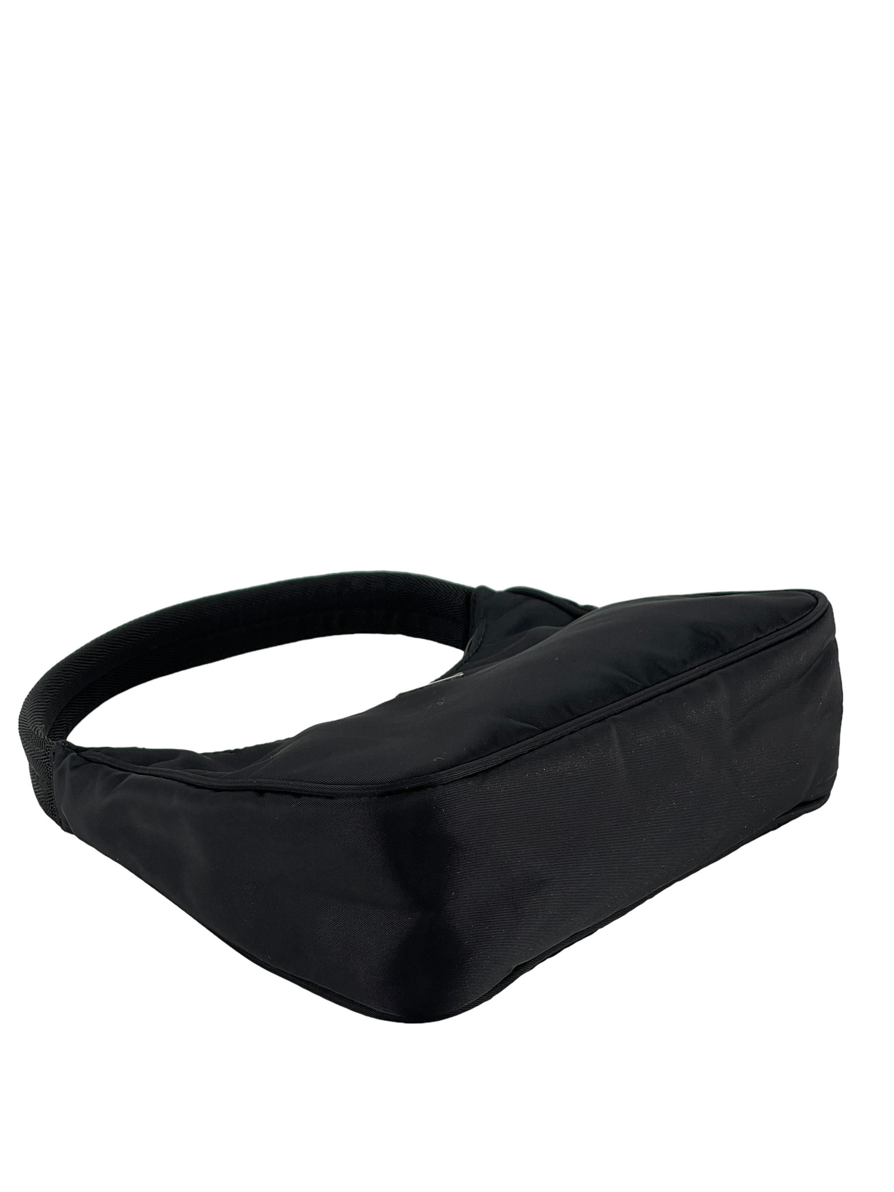 PRADA - Black Nylon Hobo Bag