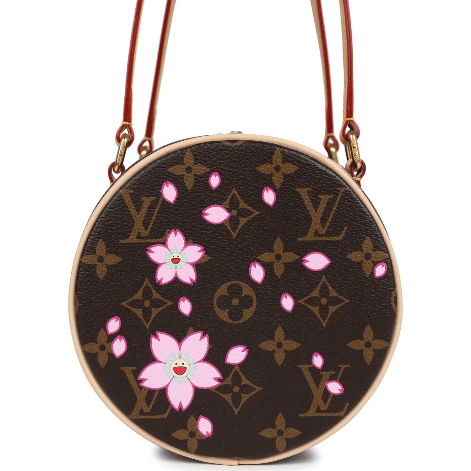 Louis Vuitton X Takashi Murakami Cherry Blossom Papillon Brown and Pink Monogram Gold Hardware