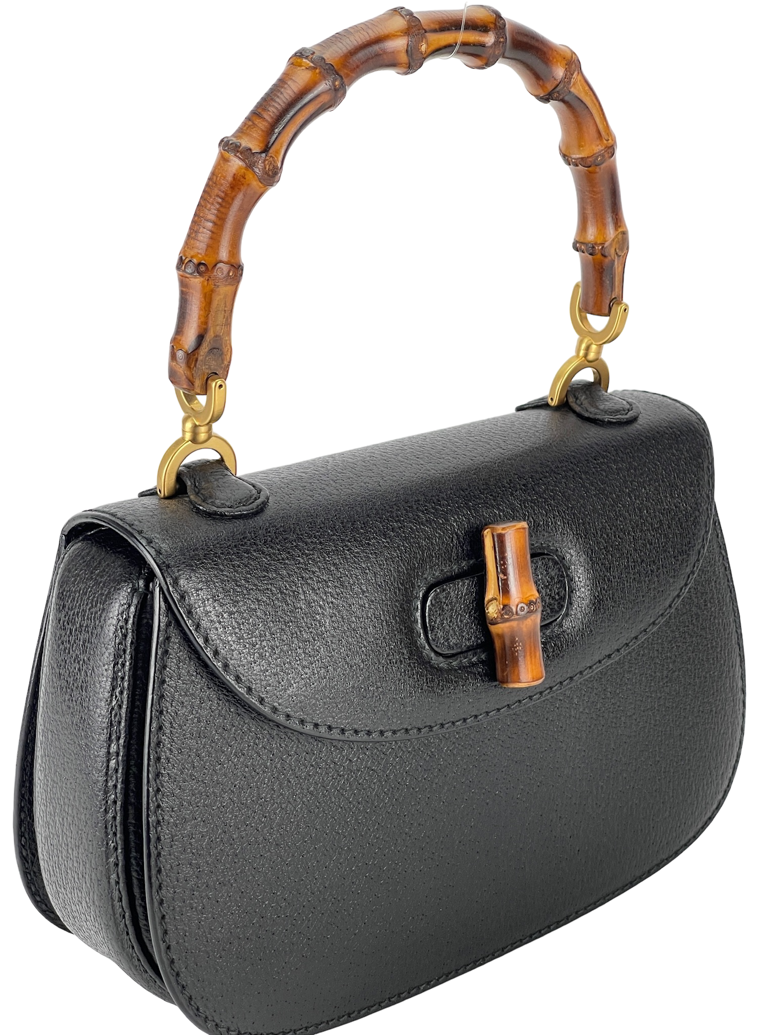 GUCCI - 2way Smalll leather Bamboo Handbag