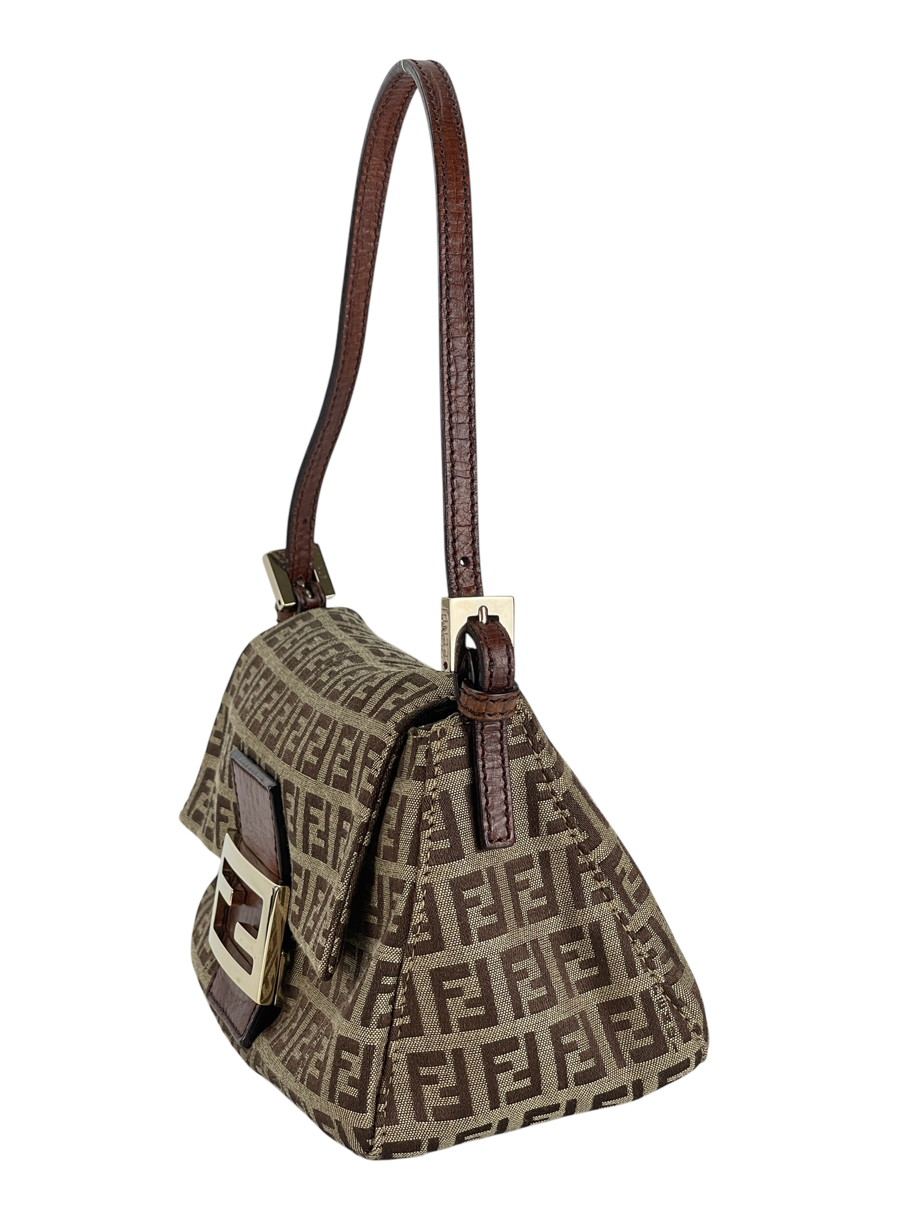 FENDI - Beige Zucchino Mamma Baguette Hand Bag