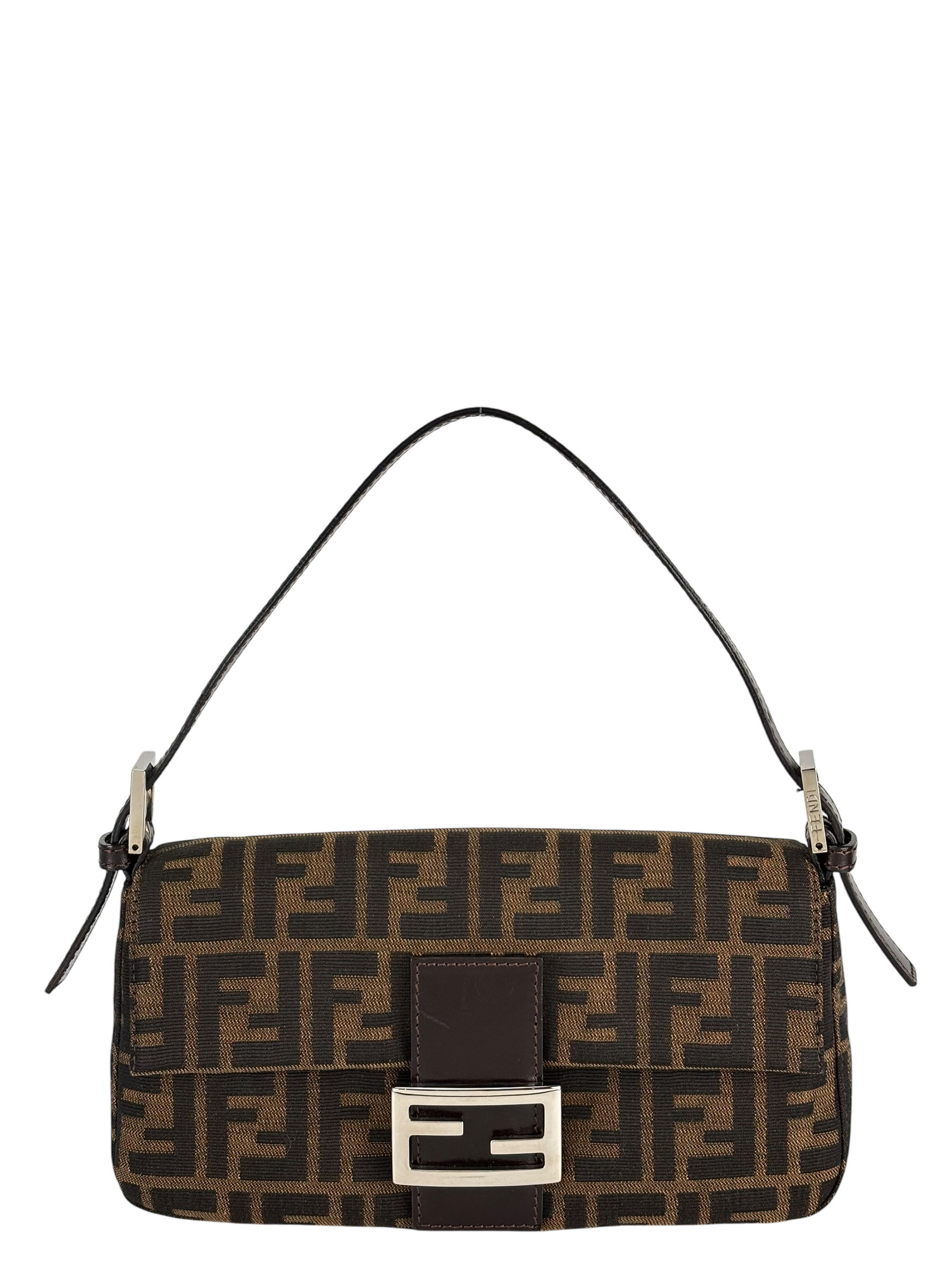 FENDI - Brown Zucca Baguette Shoulder Bag