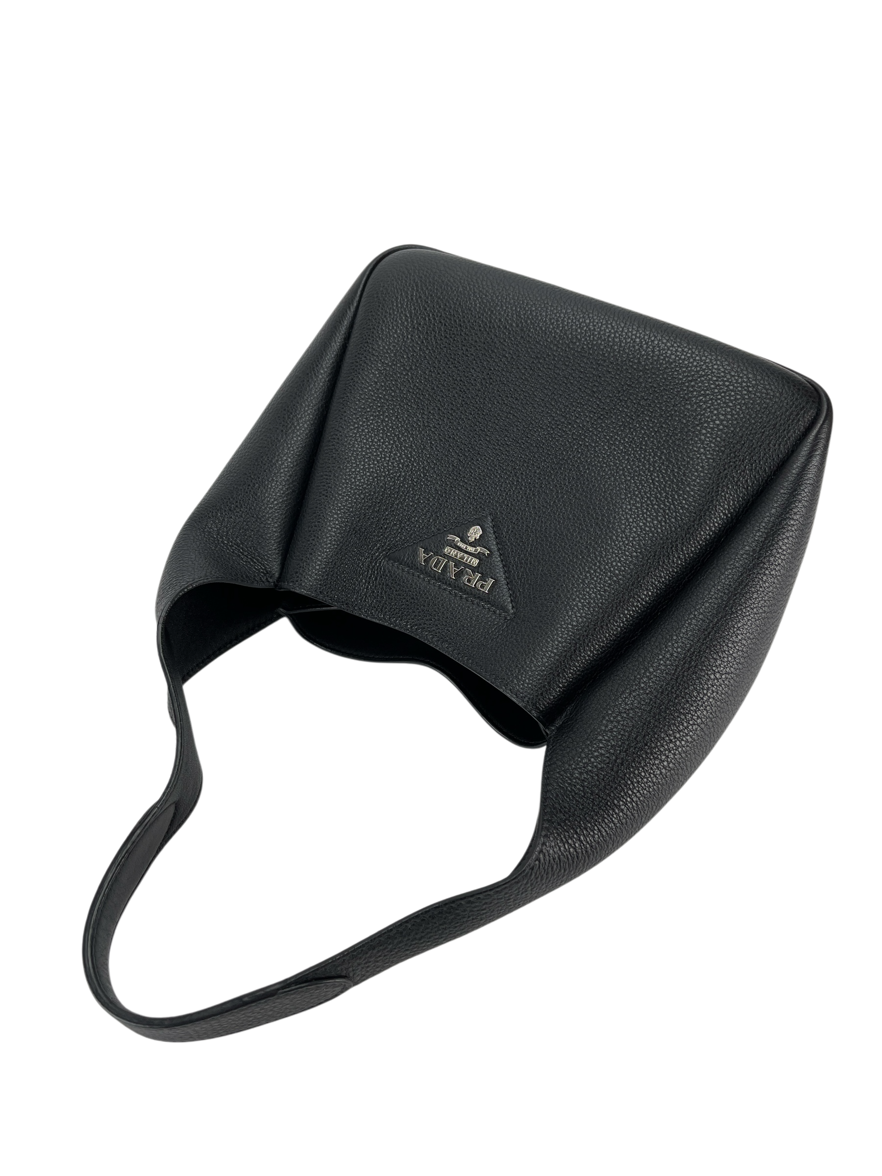 PRADA - Black Mini leather tote Shopping Bag