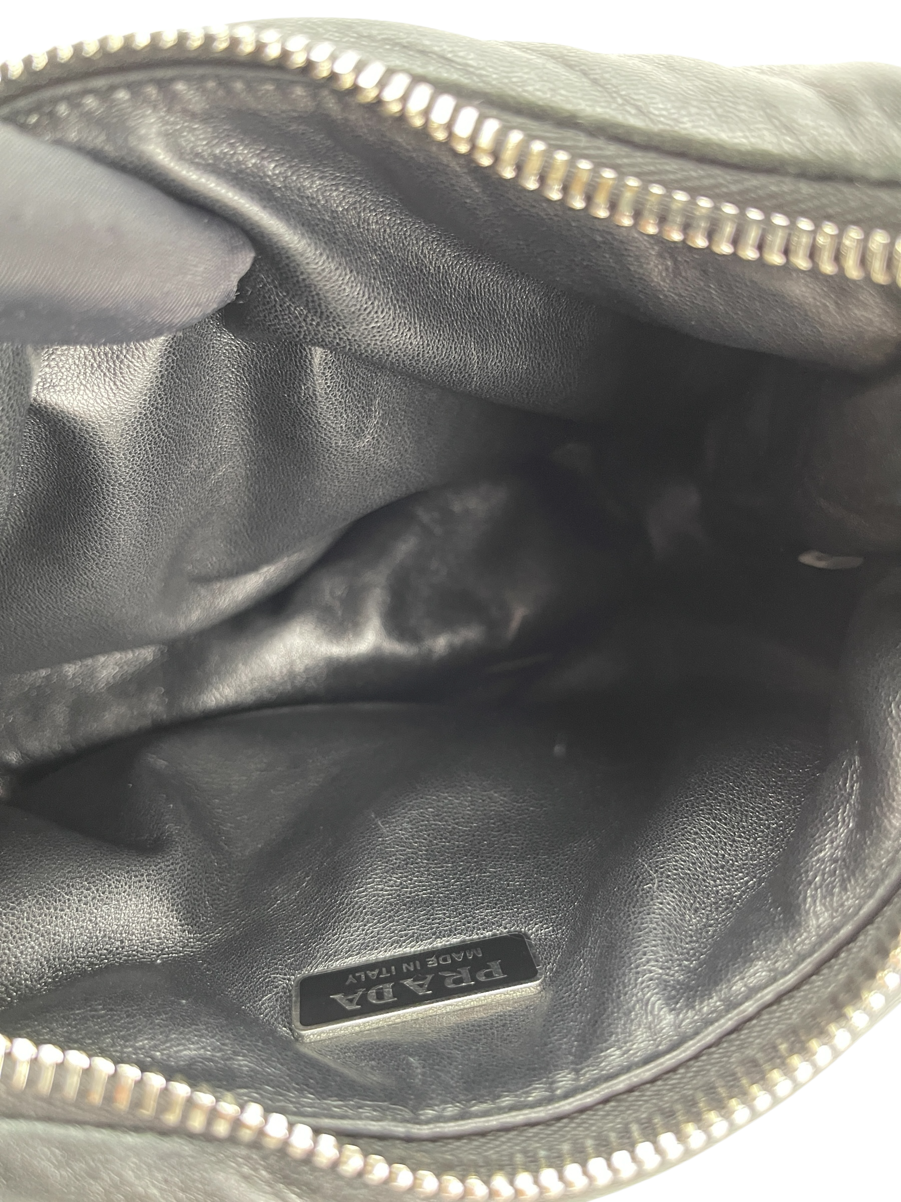 PRADA - Mini Soft Padded Nappa Black Leather