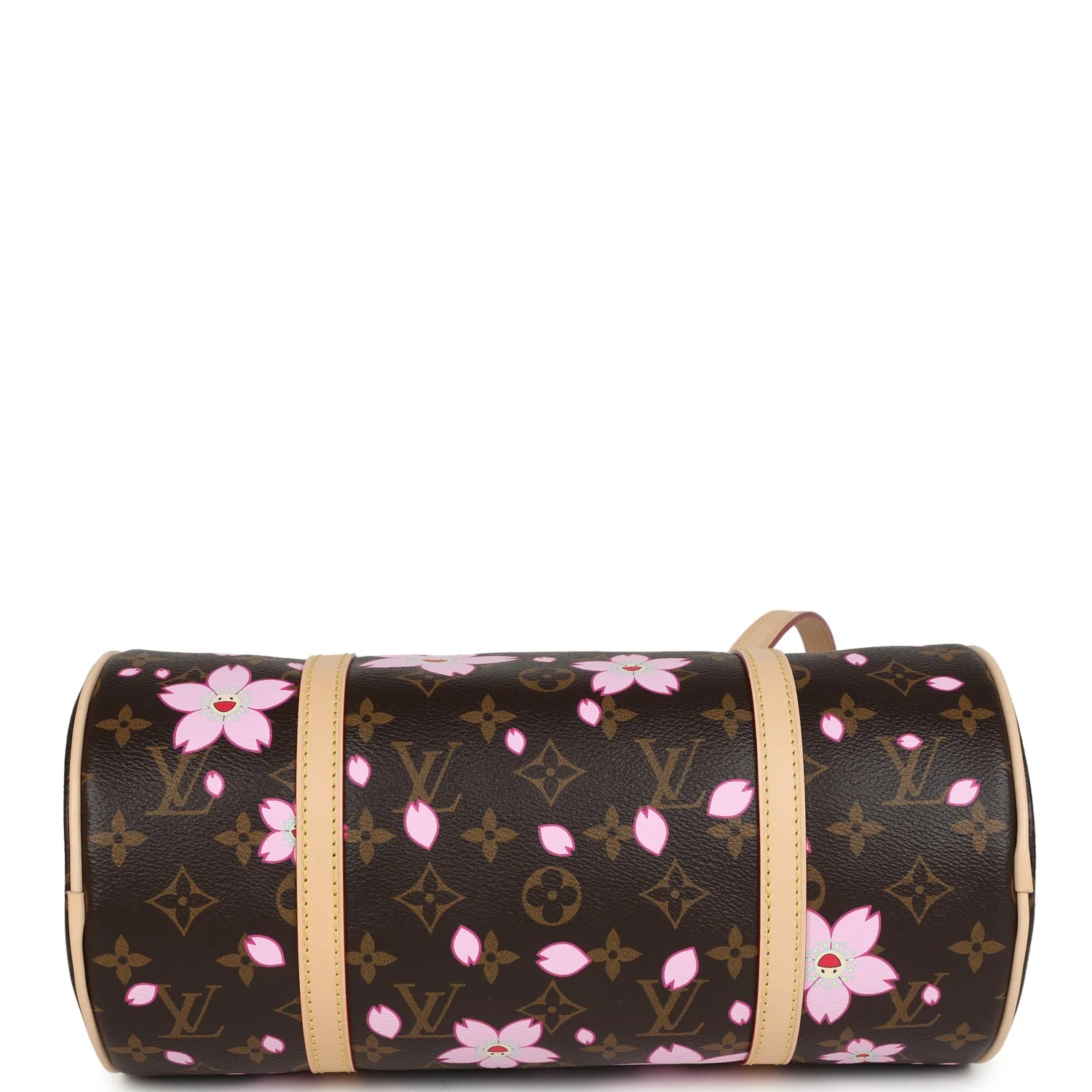 Louis Vuitton X Takashi Murakami Cherry Blossom Papillon Brown and Pink Monogram Gold Hardware