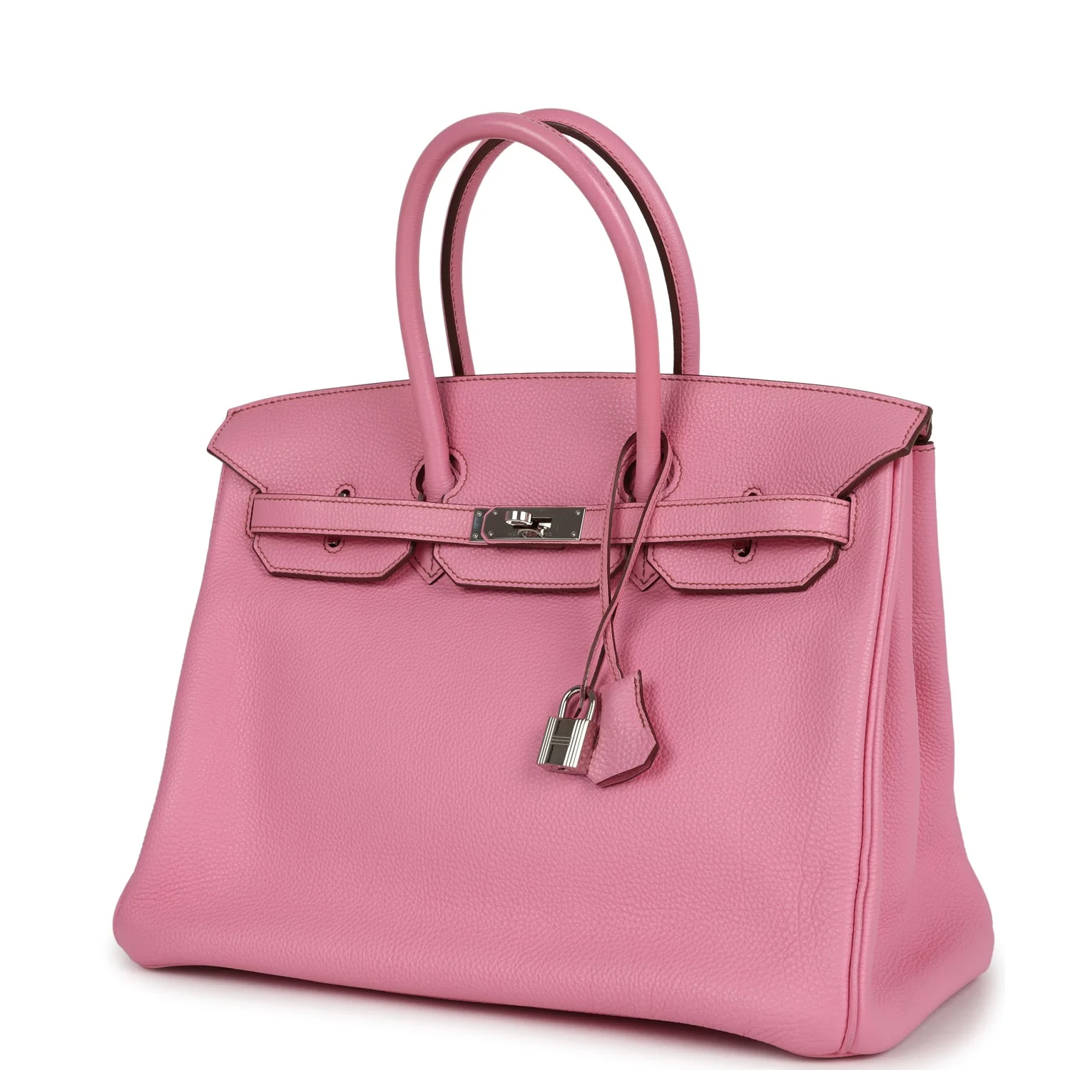 Pre-owned Hermes Birkin 35 Bubblegum Togo Palladium Hardware