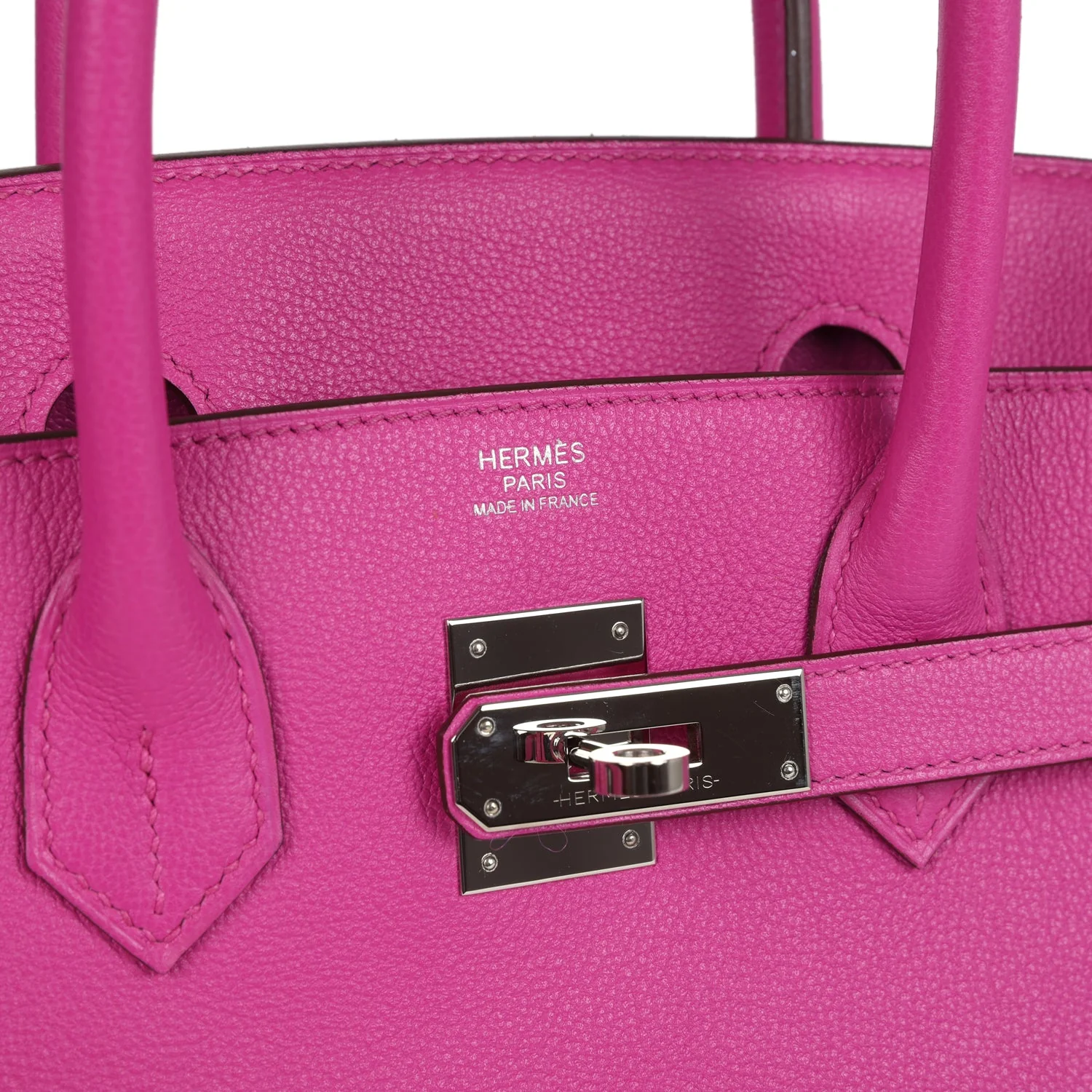 Pre-owned Hermes Birkin 30 Magnolia Novillo Palladium Hardware