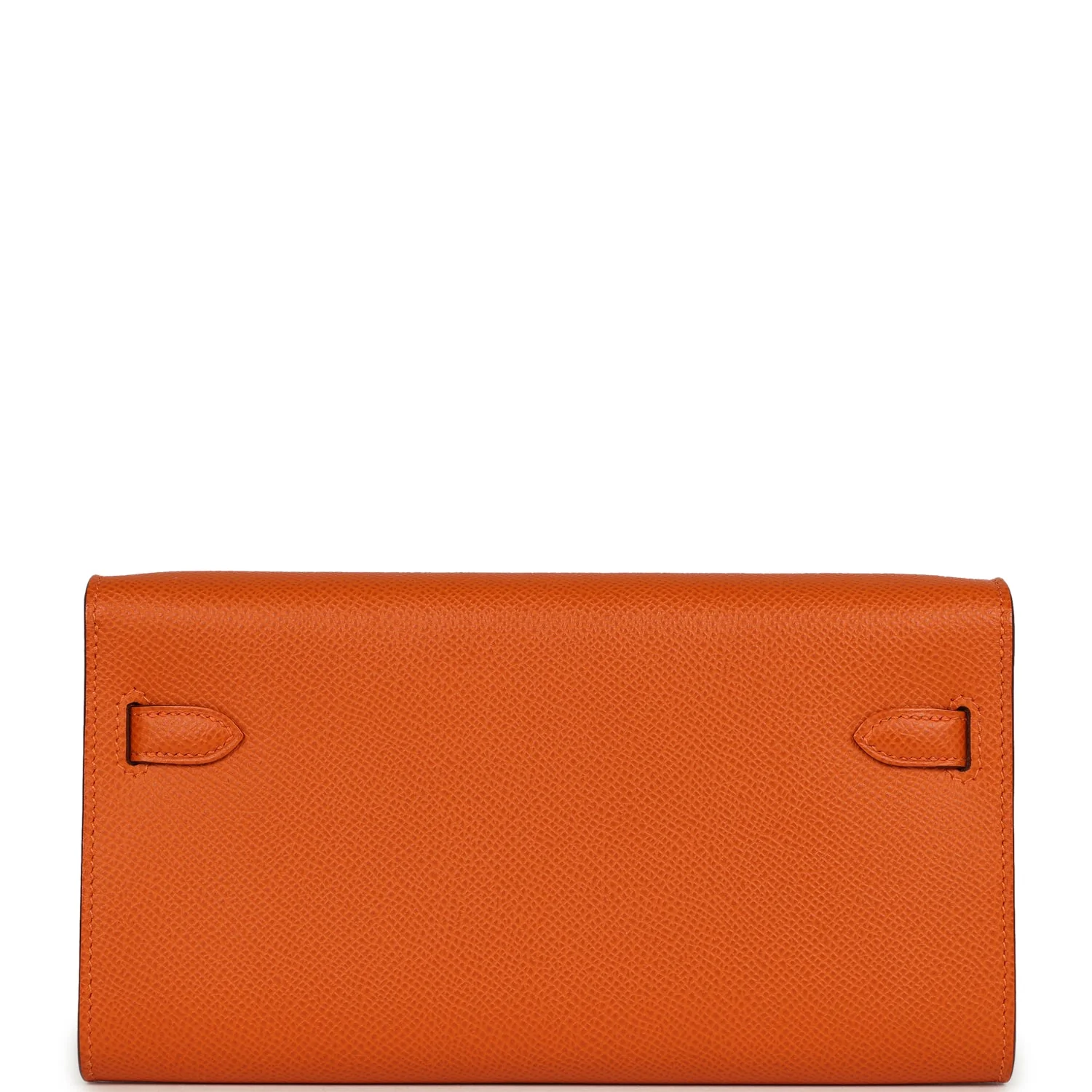 Hermes Kelly Wallet To Go Orange Epsom Palladium Hardware