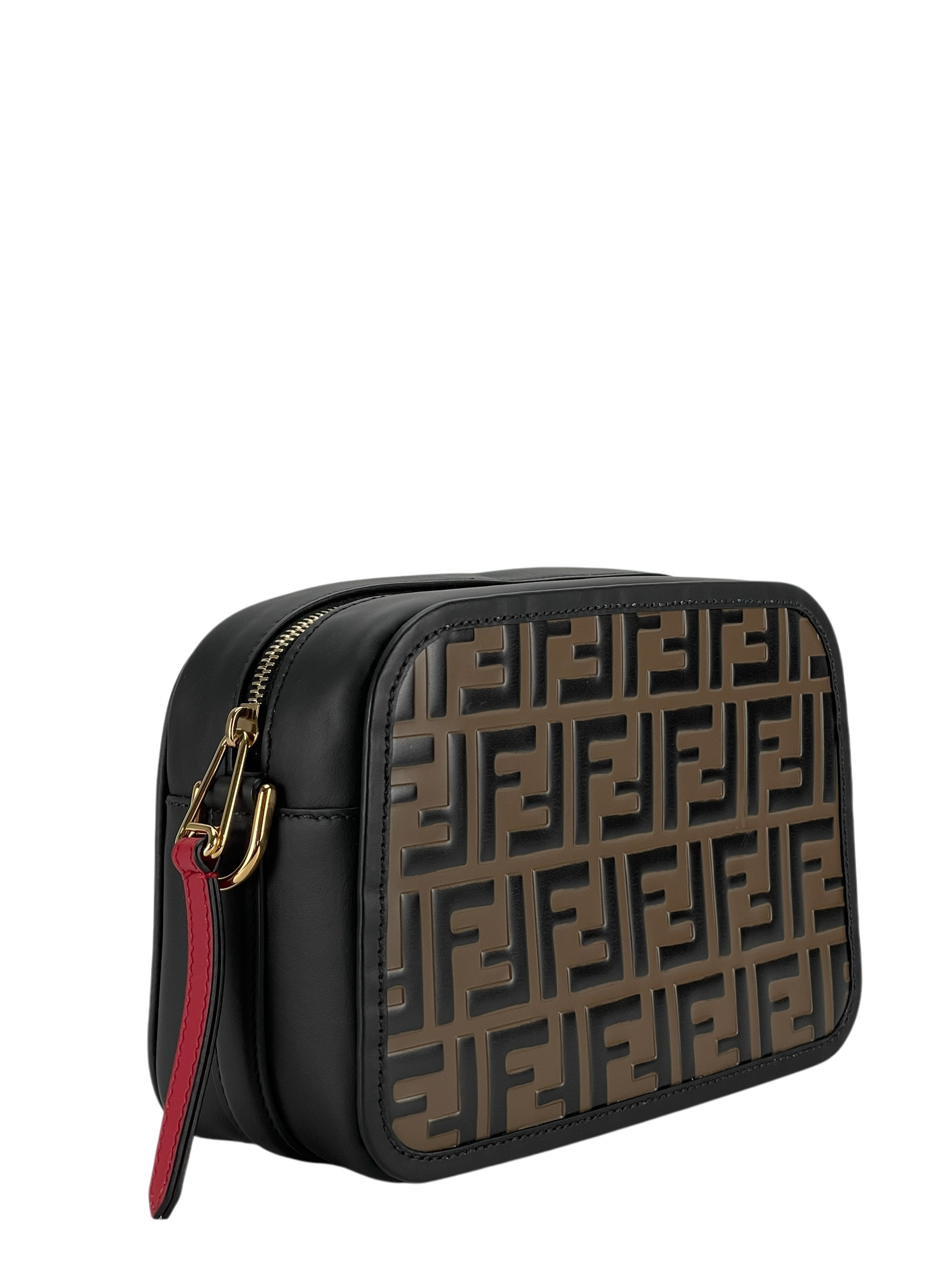 FENDI - Camera Case Zucca Embossed Leather