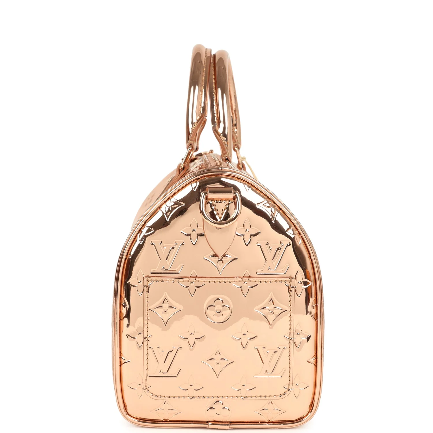 Louis Vuitton Speedy 25 Bandouliere Copper Monogram Miroir Rose Gold Hardware