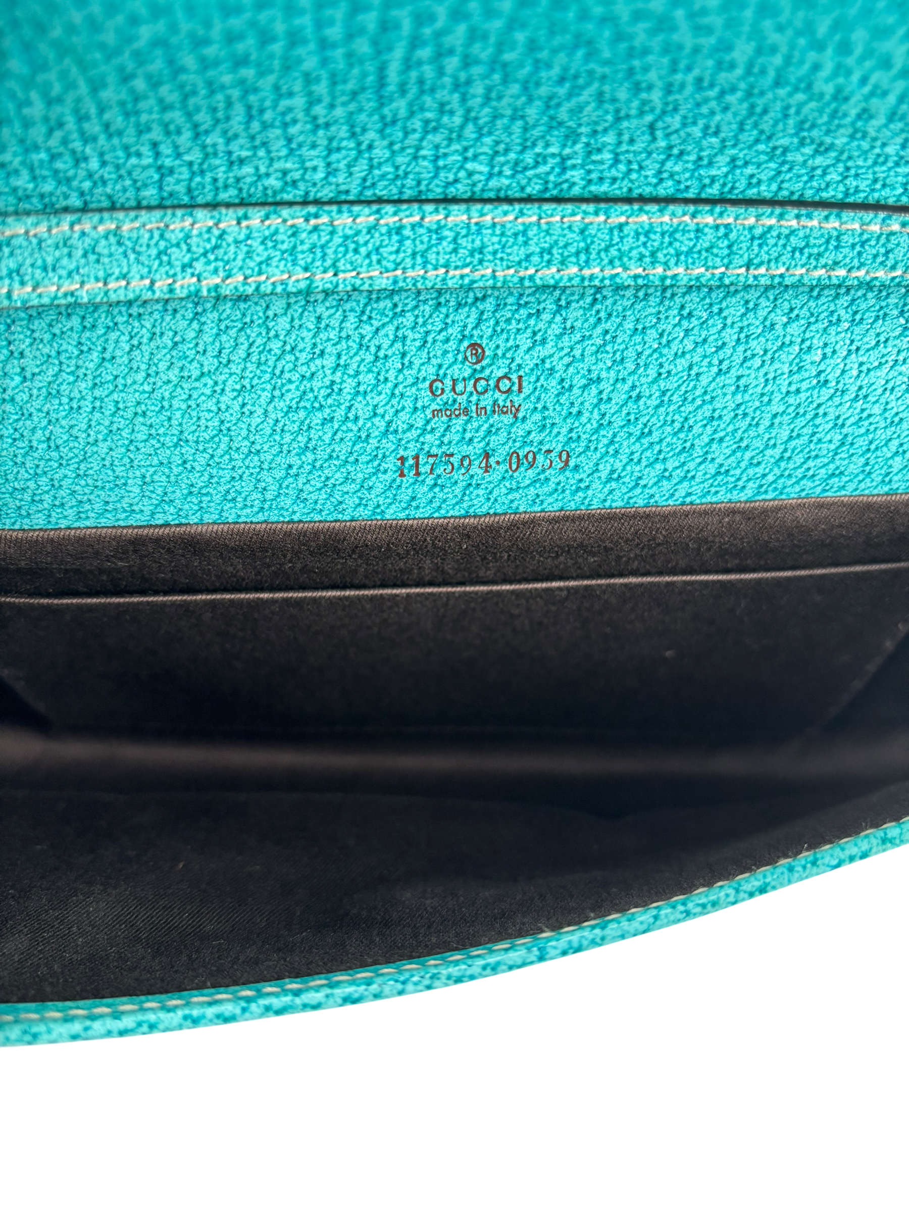 GUCCI - Bamboo GG Crossbody Shoulder Bag Blue Beige