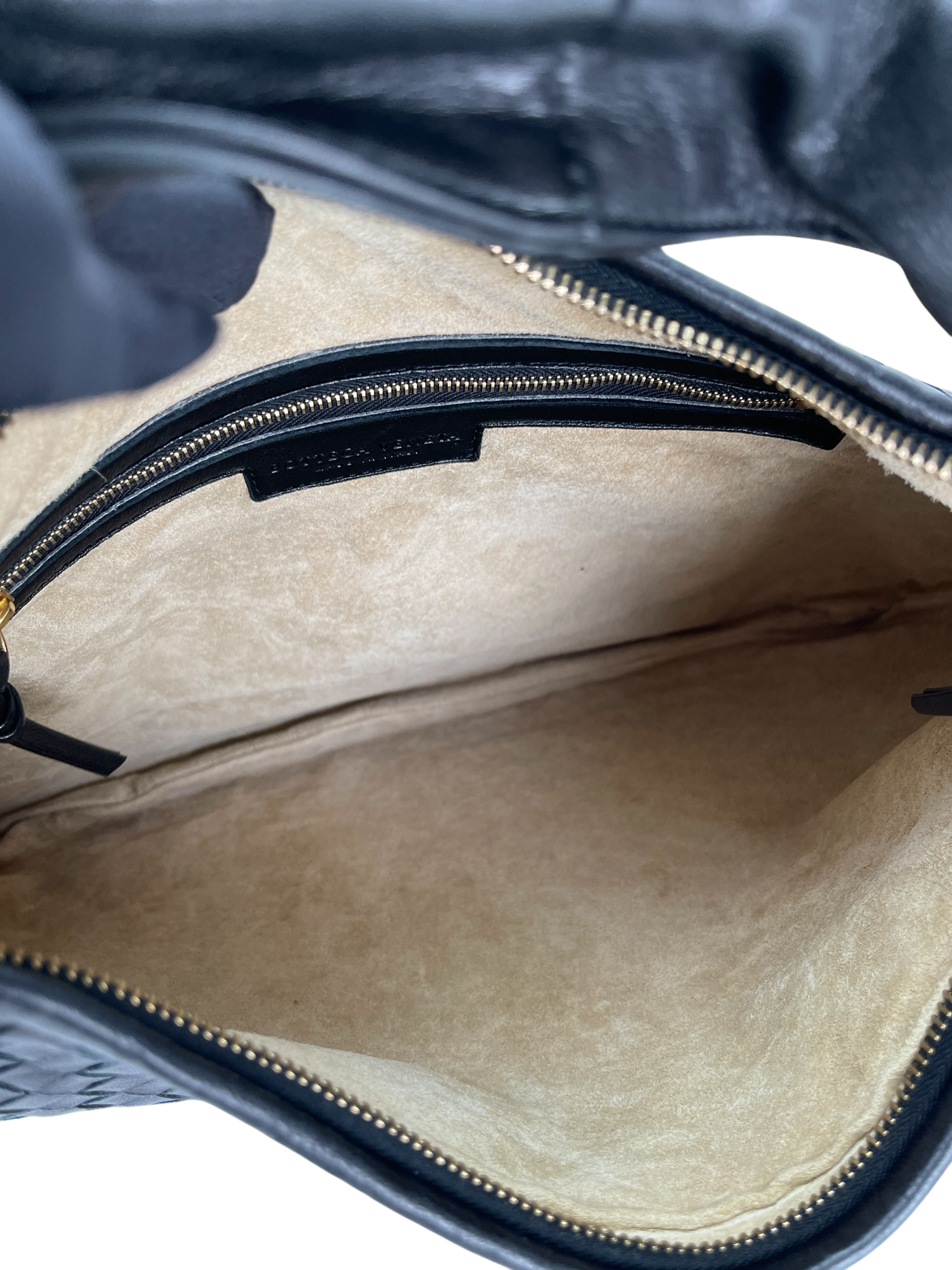 BOTTEGA VENETA - Intrecciato Hobo Bag Black Calfskin