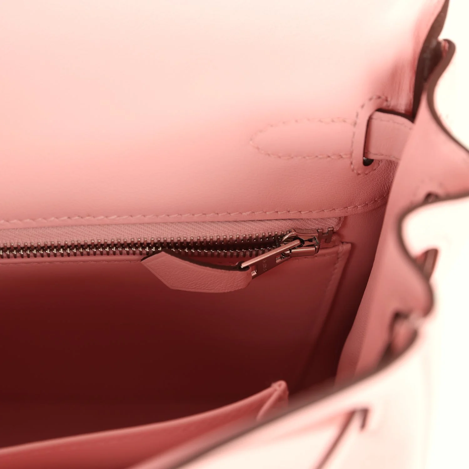 Hermes Kelly Retourne 25 Rose Sakura Swift Palladium Hardware