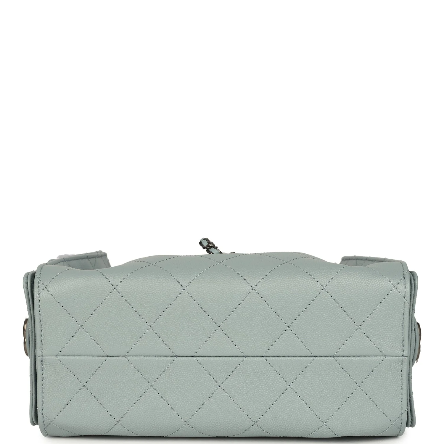 Chanel Mini 25 Hobo Bag Light Blue Caviar Aged Ruthenium Hardware