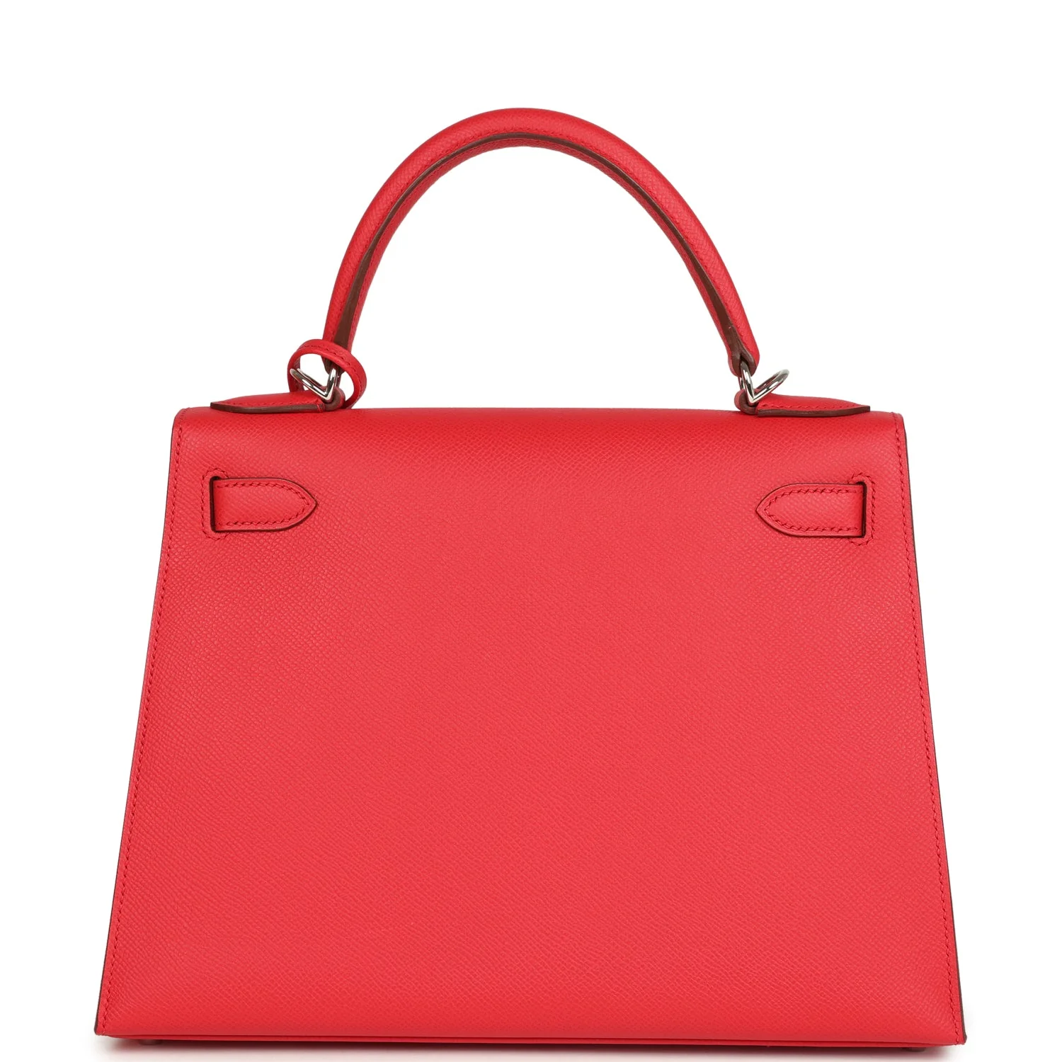 Pre-owned Hermes Kelly Sellier 28 Bougainvillea Epsom Palladium Hardware
