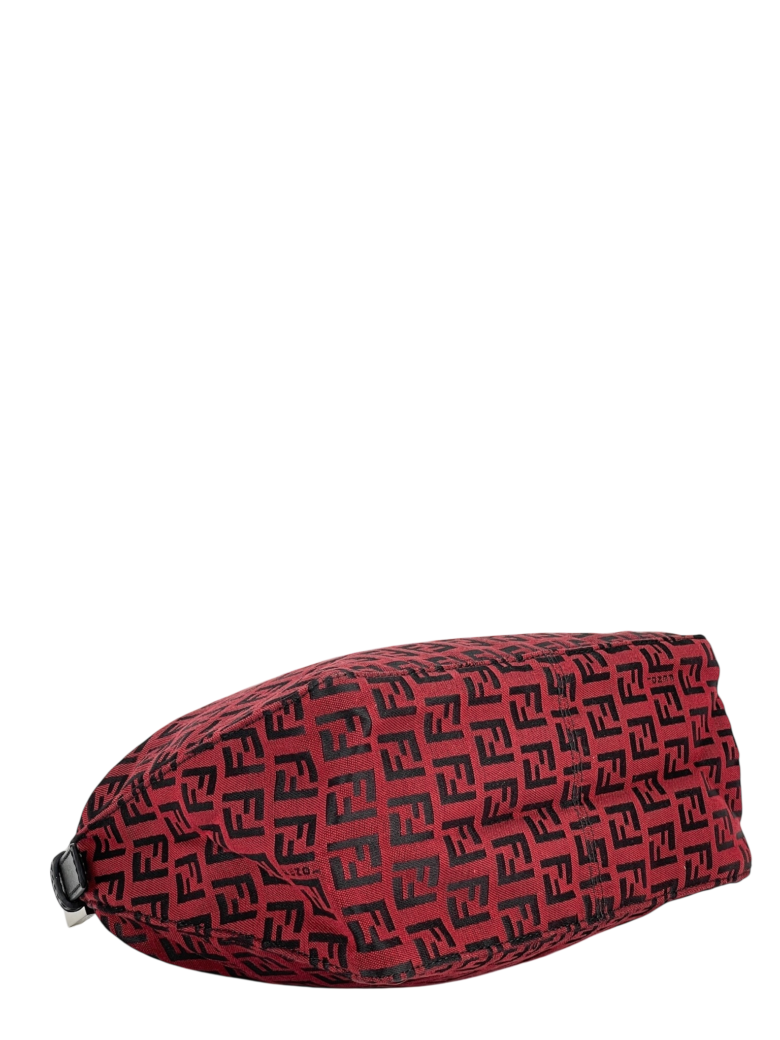 FENDI - Red Canvas Zucchino Pochette Handbag