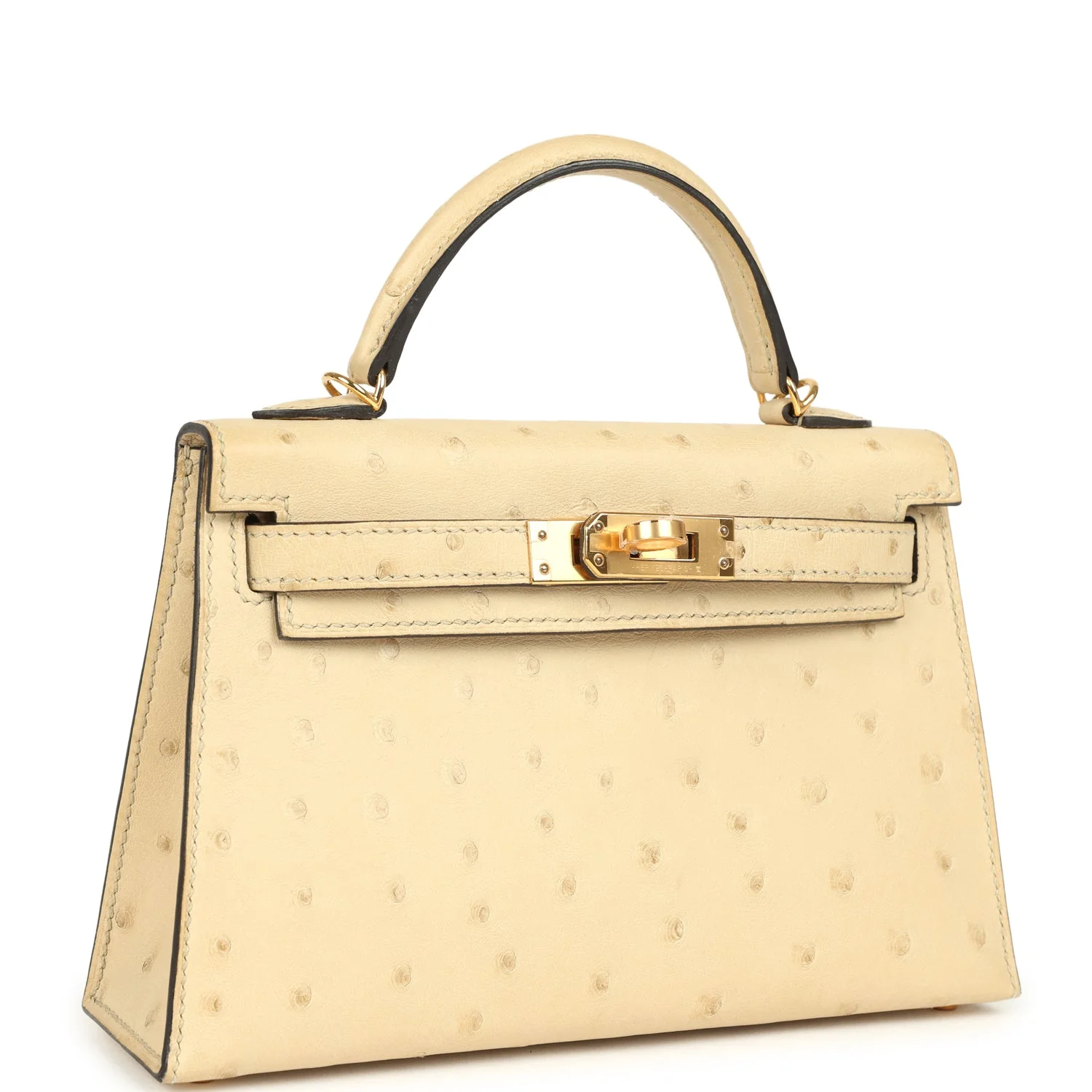 Hermes Kelly Sellier 20 Parchemin Ostrich Gold Hardware