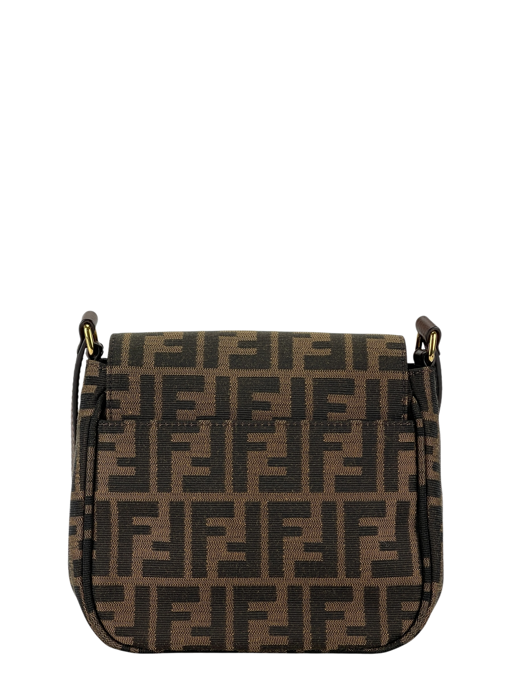 FENDI - Brown Zucca Canvas Crossbody Bag