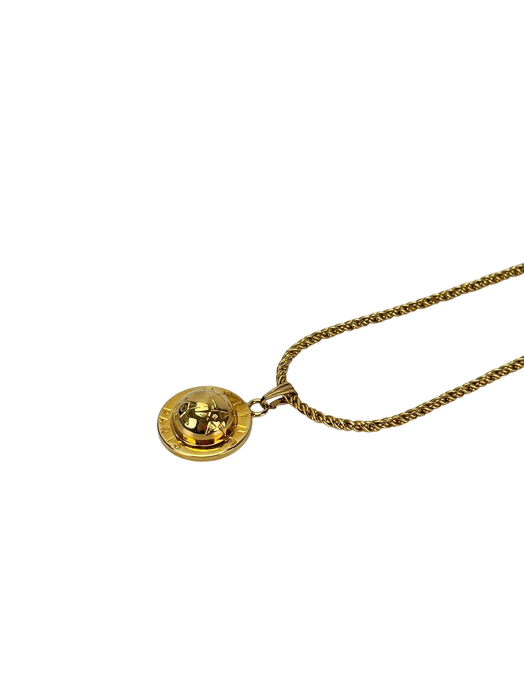 CELINE - Gold Star Logo Accessory Necklace