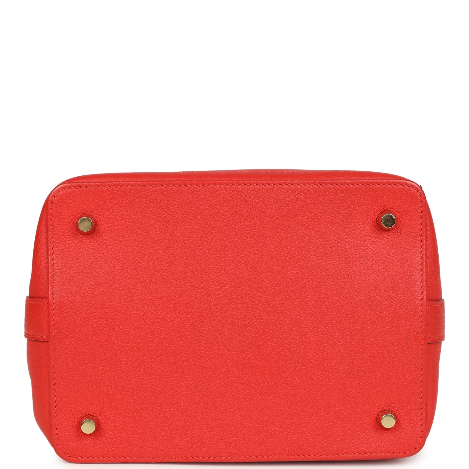 Pre-owned Hermes Sac Toolbox 20 Rouge Tomate Evercolor Gold Hardware