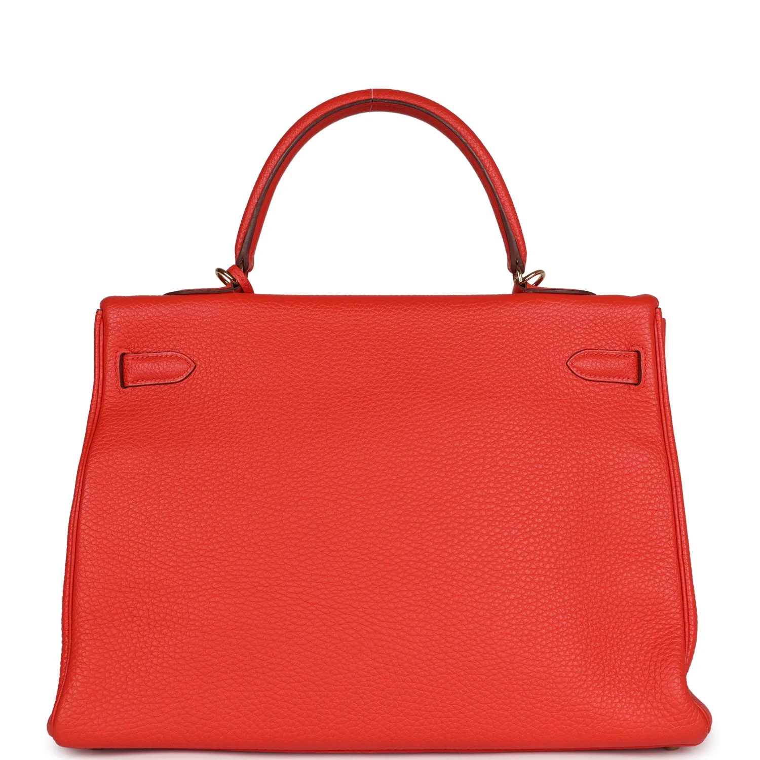 Pre-owned Hermes Kelly Retourne 35 Capucine Togo Gold Hardware