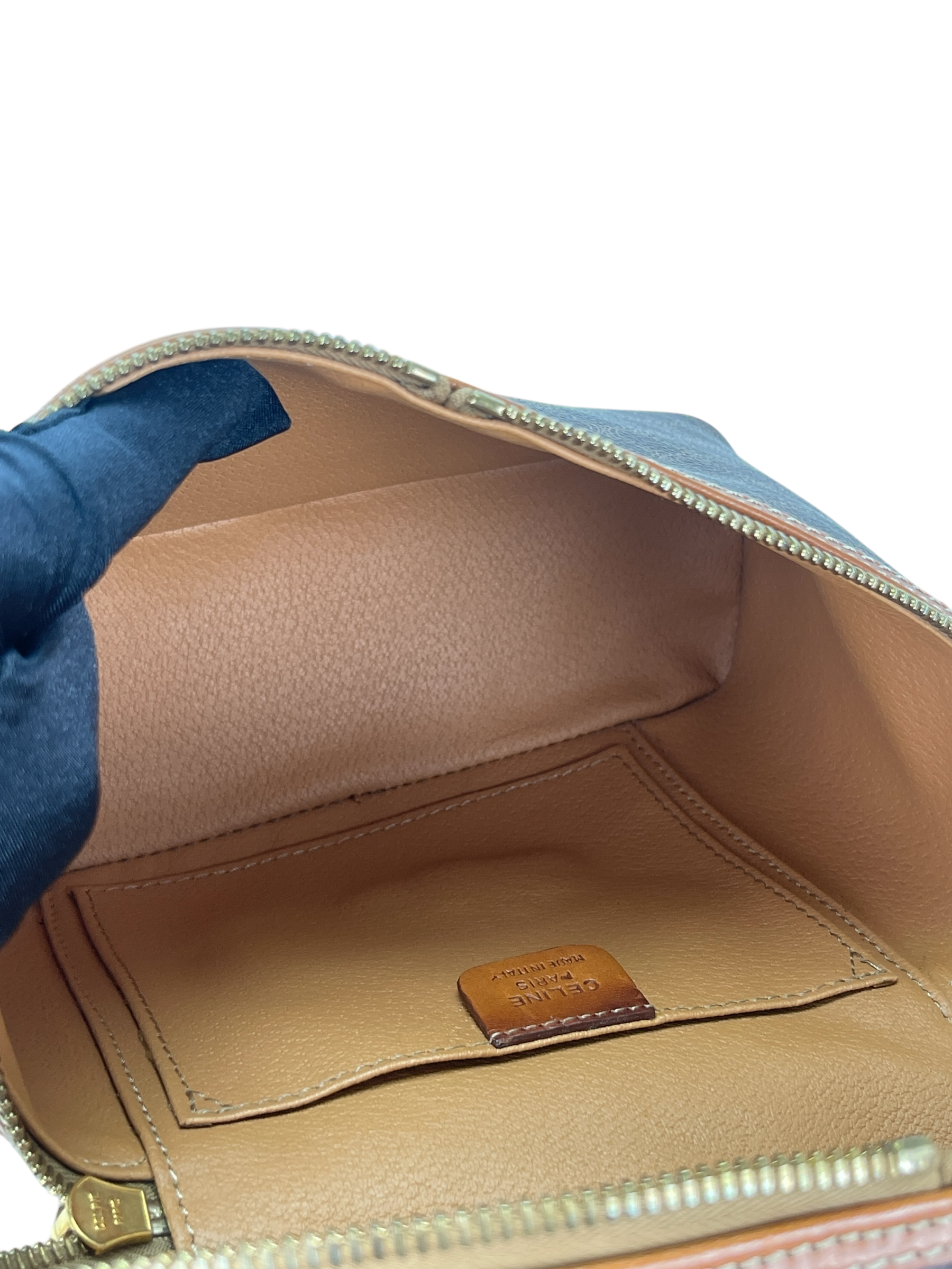 CELINE - Brown PVC Macadam Pattern 2way Handbag