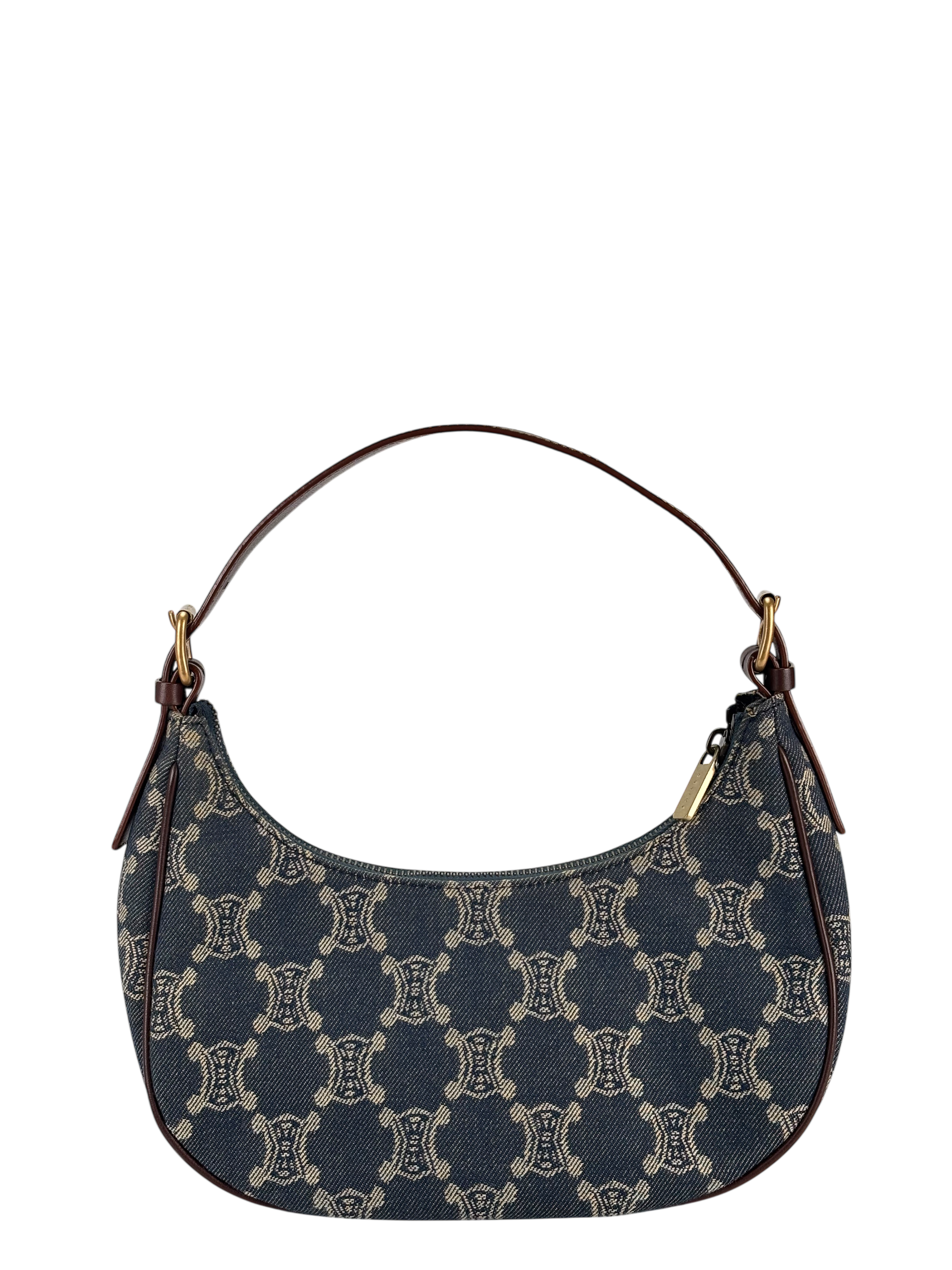 CELINE - Blue Denim Paris Macadam Shoulder Bag